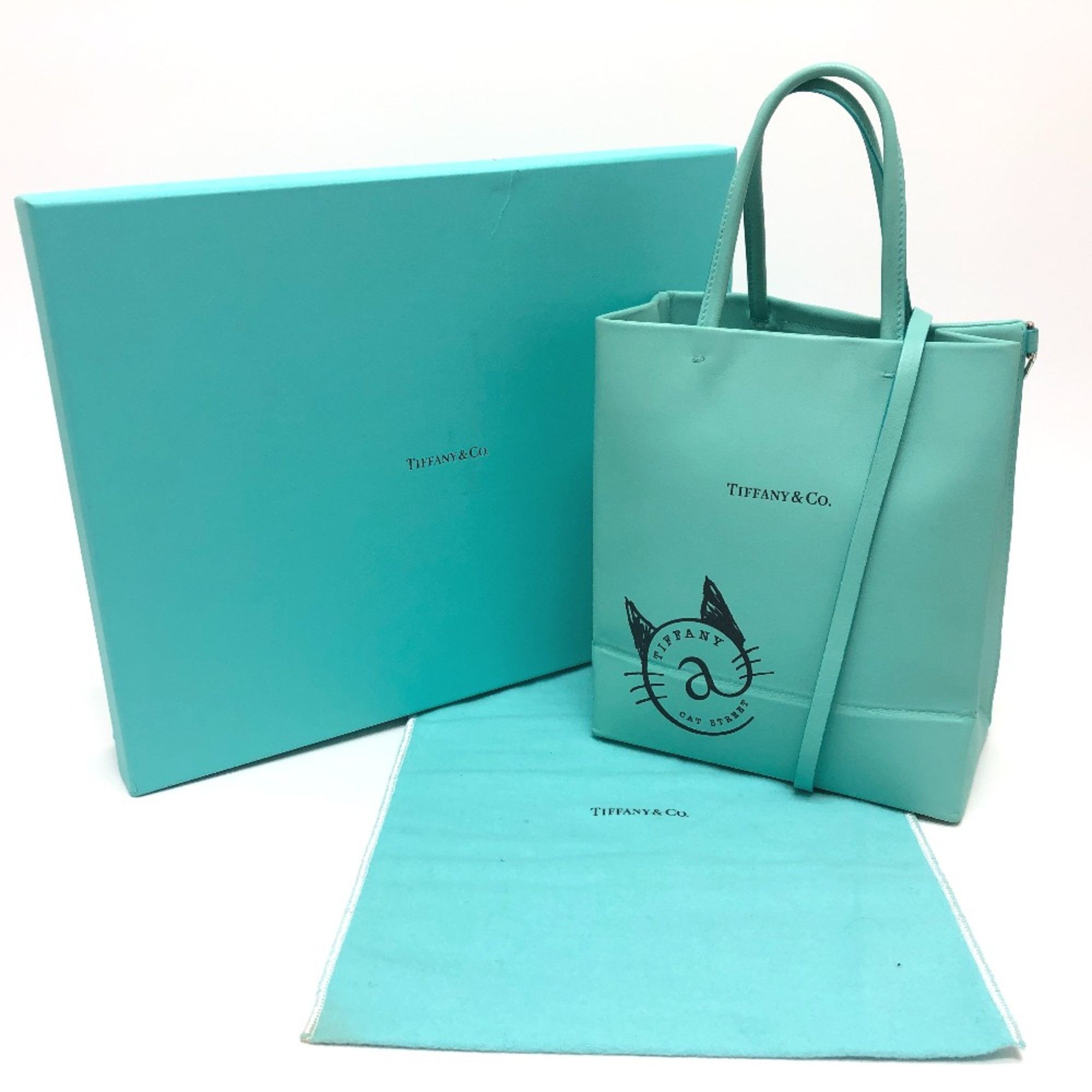 Tiffany & Co. TIFFANY&Co. Cat street 2WAY Hand Bag Shoulder Bag blue SilverHardware Size ONE SIZE - 15 Thumbnail