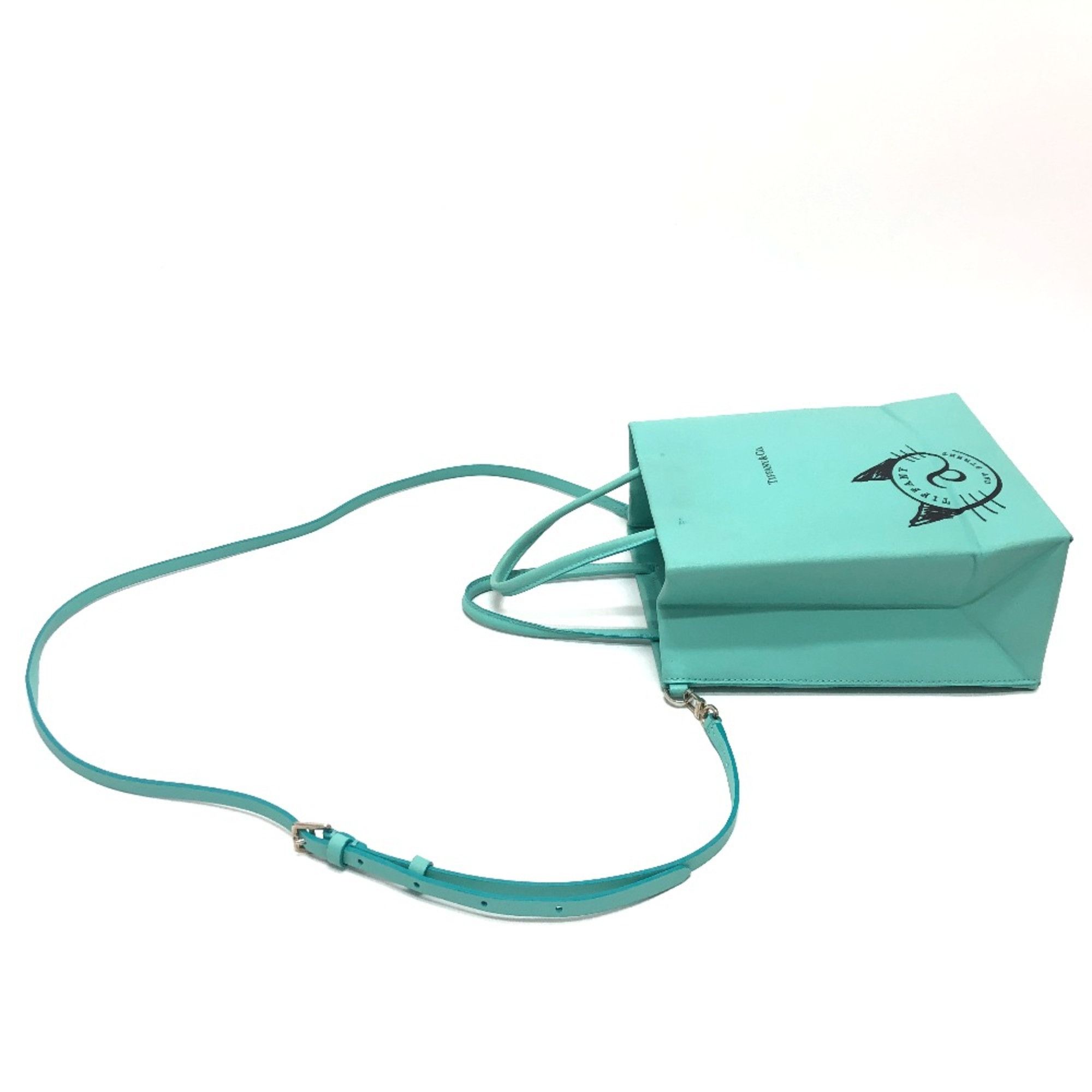 Tiffany & Co. TIFFANY&Co. Cat street 2WAY Hand Bag Shoulder Bag blue SilverHardware Size ONE SIZE - 9 Thumbnail