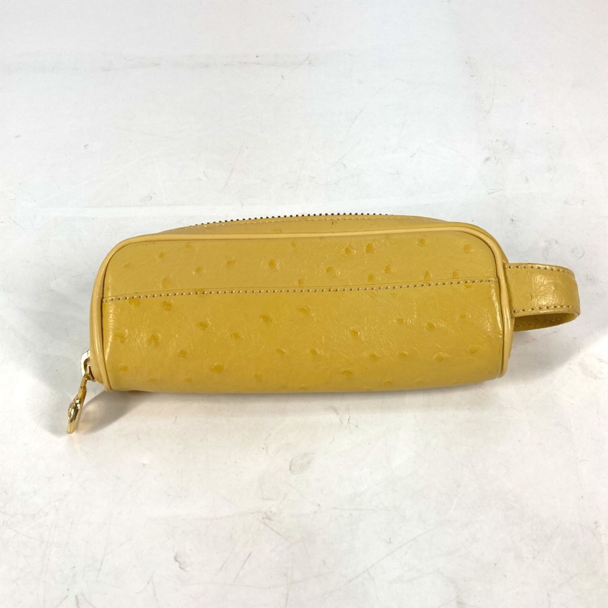 Versace Pen case pencil case Stationery with handles Vintage Pouch yellow Womenswear