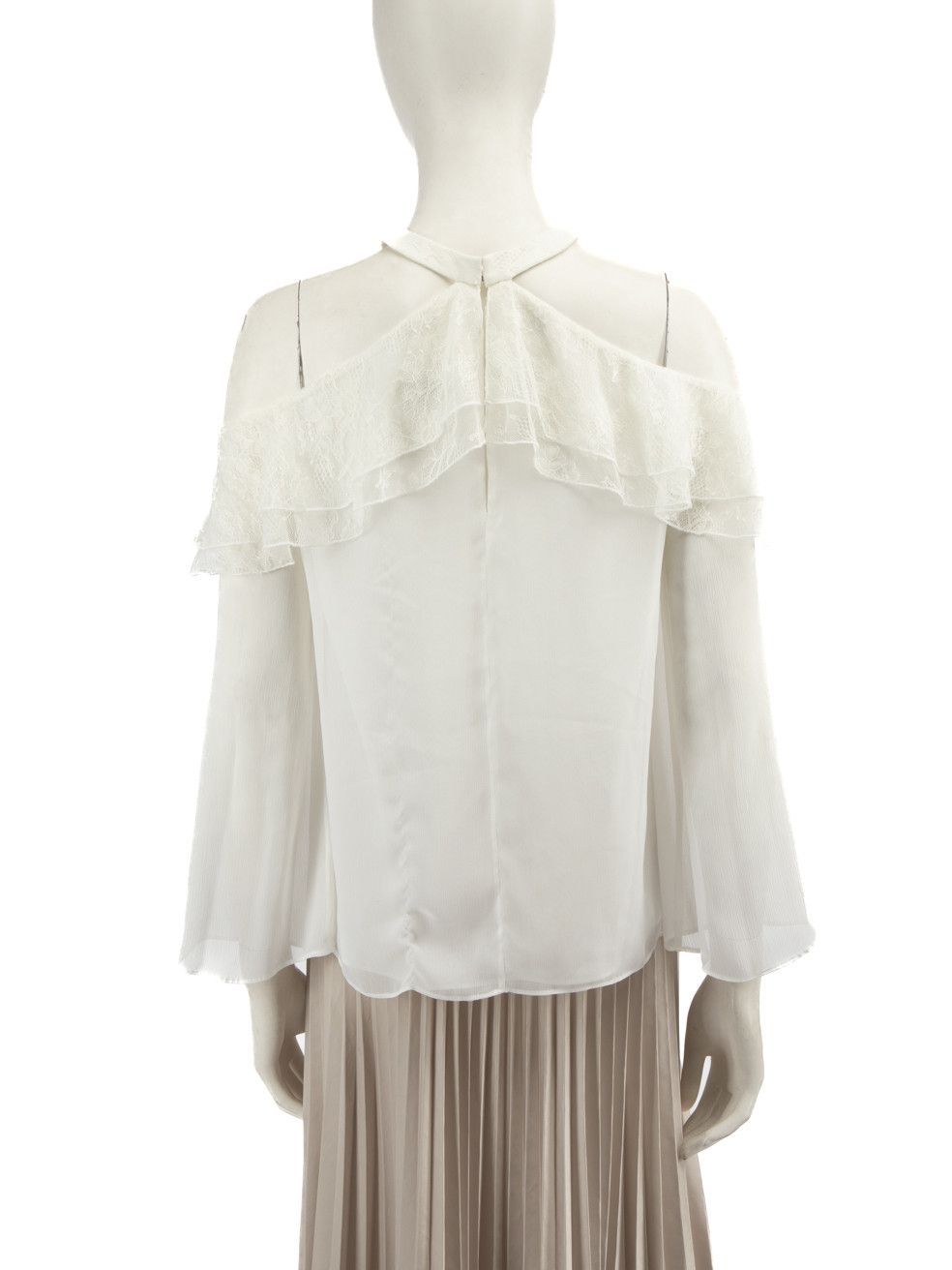 Alice + Olivia White Shoulder Cut Out Top Size M / US 6-8 / IT 42-44 - 3 Thumbnail