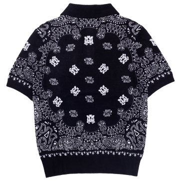 Amiri Paisley Print Collar Polo Shirt in black Size US XL / EU 56 / 4 - 2 Thumbnail