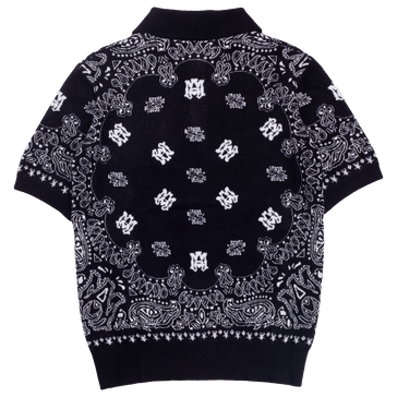 Amiri Paisley Print Collar Polo Shirt in black Size US XXL / EU 58 / 5 - 2 Thumbnail