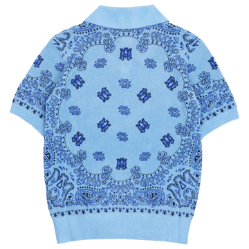 Amiri Paisley Print Collar Polo Shirt in blue Size US S / EU 44-46 / 1 - 2 Thumbnail
