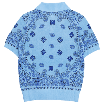 Amiri Paisley Print Collar Polo Shirt in blue Size US L / EU 52-54 / 3 - 2 Thumbnail