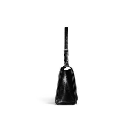Balenciaga Crush Medium Sling Bag in black Size ONE SIZE - 3 Thumbnail