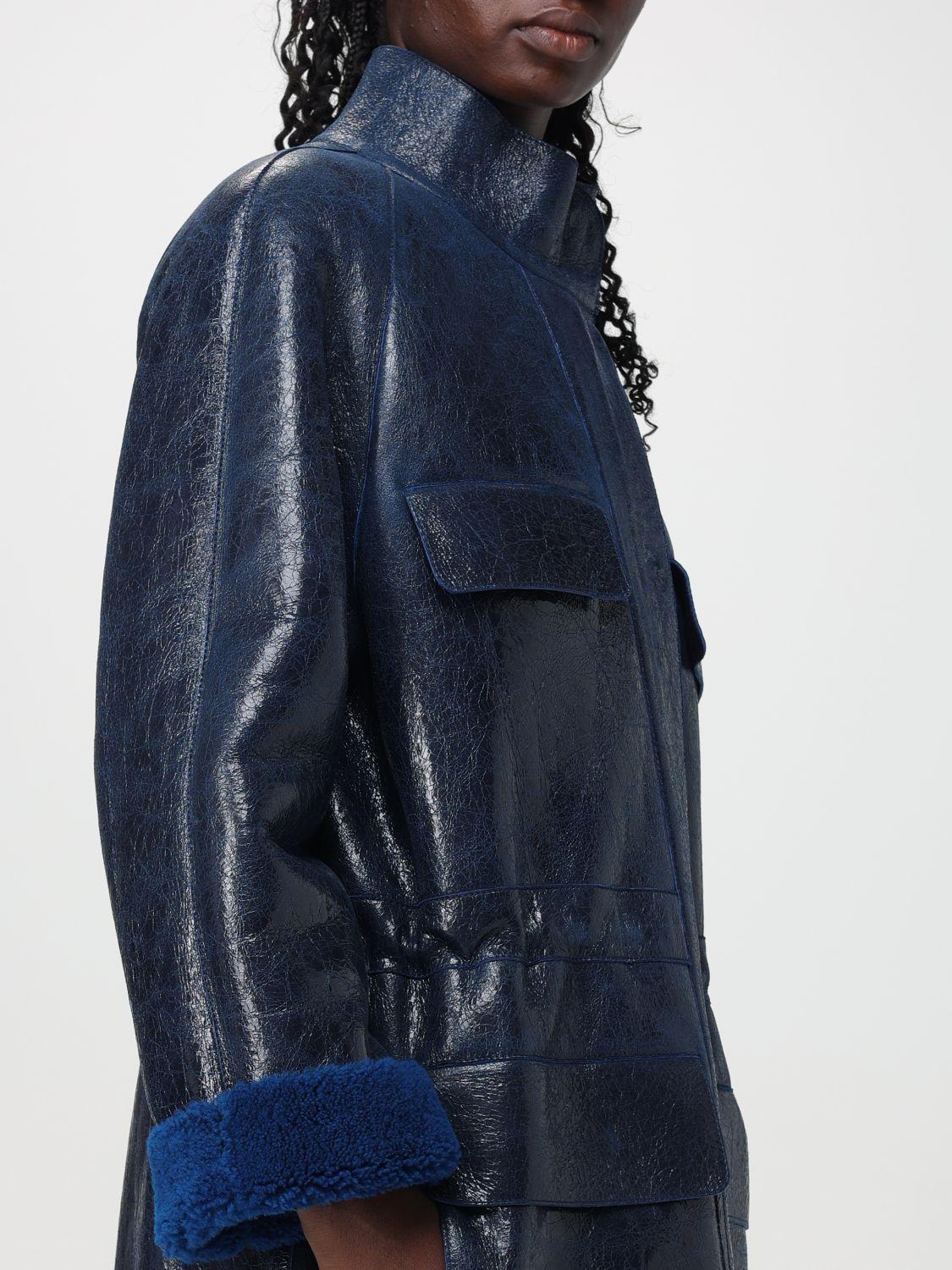 Fendi Fendi Jacket Woman Gnawed Blue Size S / US 4 / IT 40 - 5 Thumbnail