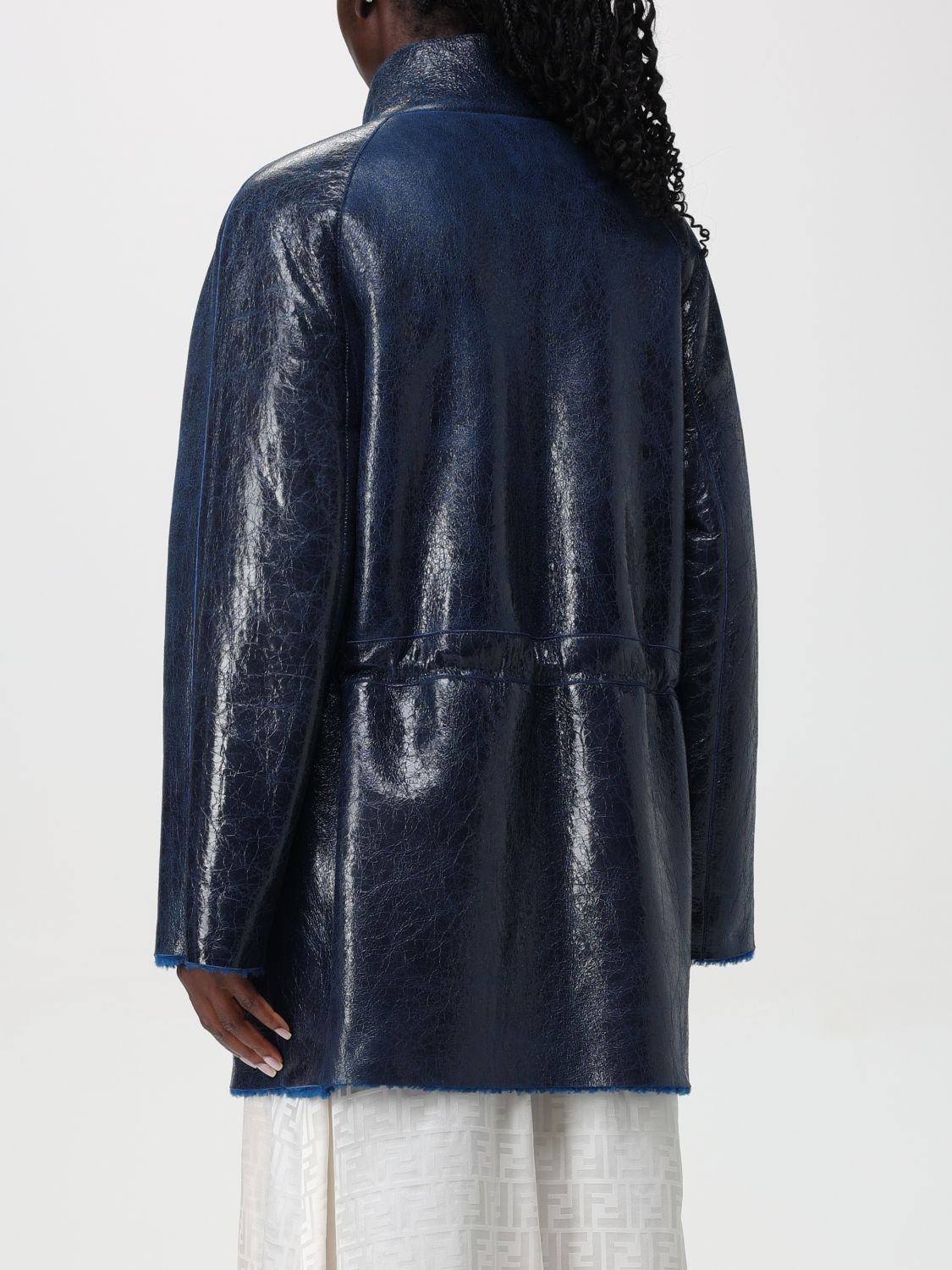 Fendi Fendi Jacket Woman Gnawed Blue Size S / US 4 / IT 40 - 3 Thumbnail