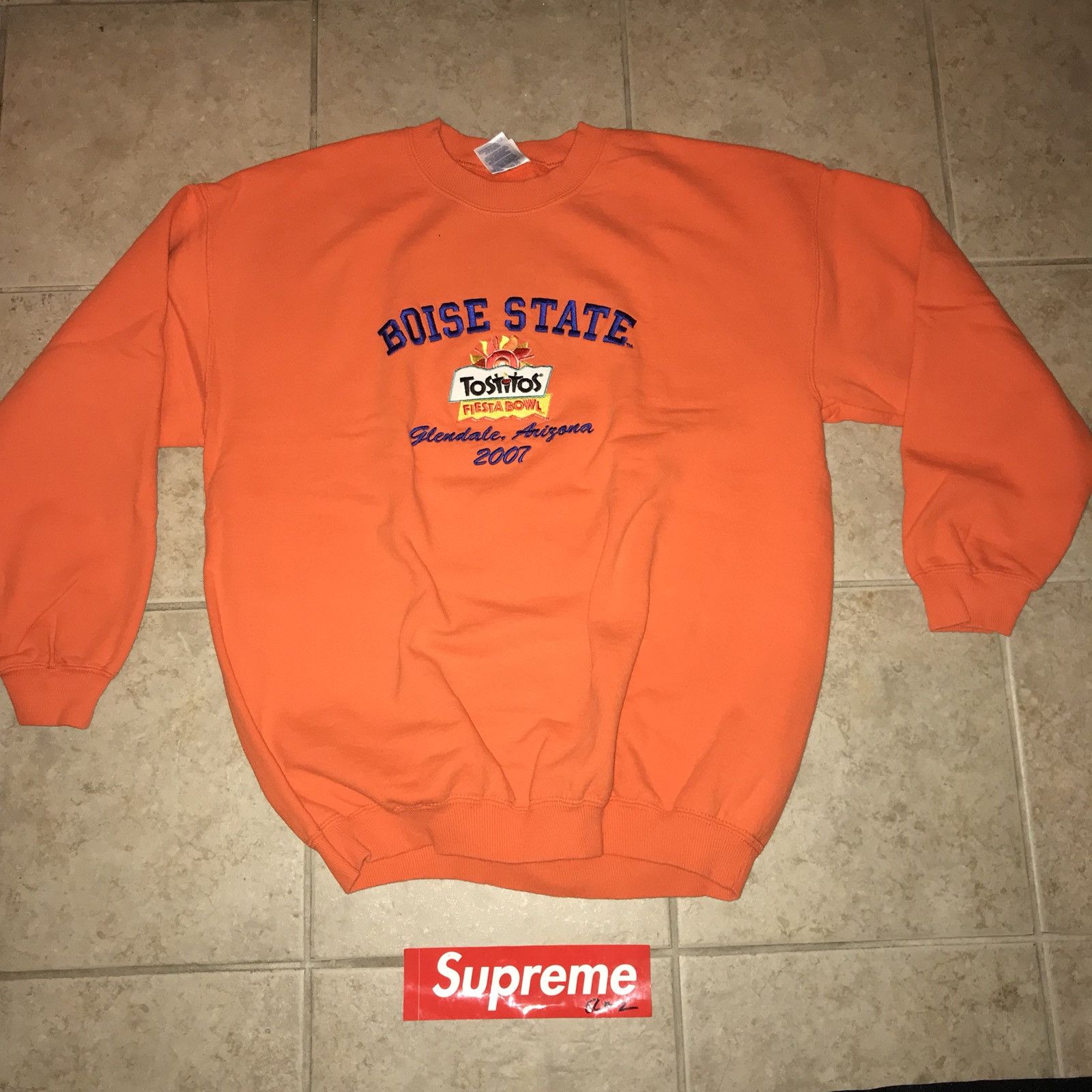 Vintage Vintage 2007 Boise State Tostitos Fiesta Bowl Crewneck Size US L / EU 52-54 / 3 - 1 Thumbnail