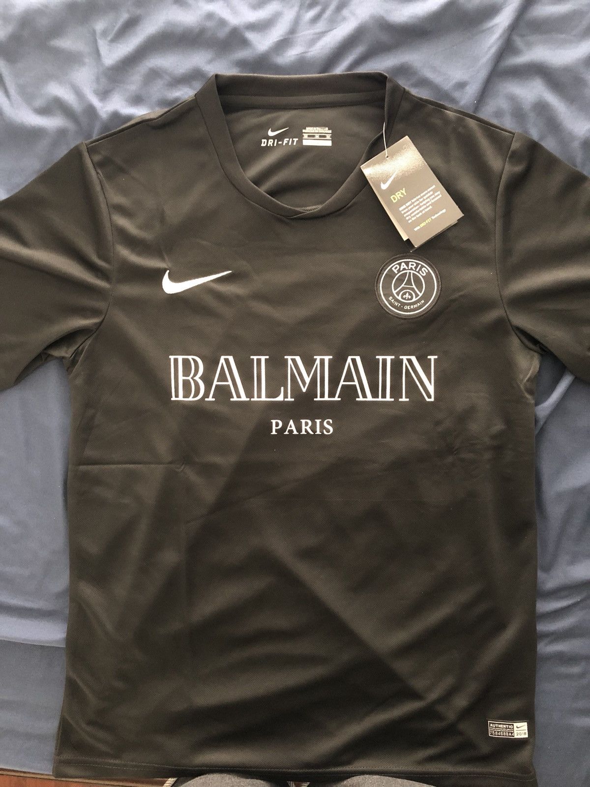 Balmain × Nike Nike x Balmain x PSG Custom Medium Soccer Jersey | Grailed