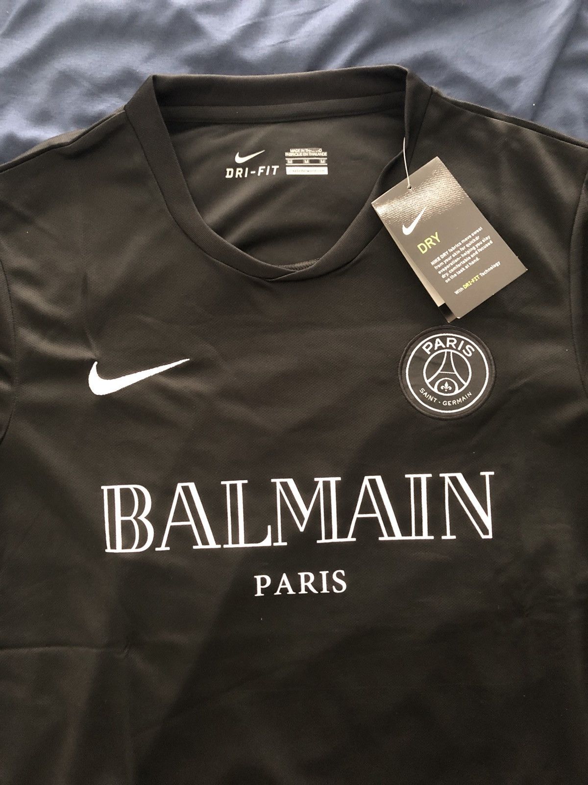 Balmain × Nike Nike x Balmain x PSG Custom Medium Soccer Jersey | Grailed