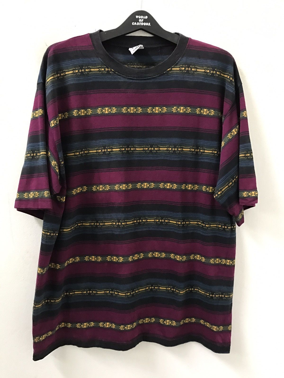 Anchor Blue Vintage 90s Anchor Blue Tribal Striped tees Size US XL / EU 56 / 4 - 1 Thumbnail