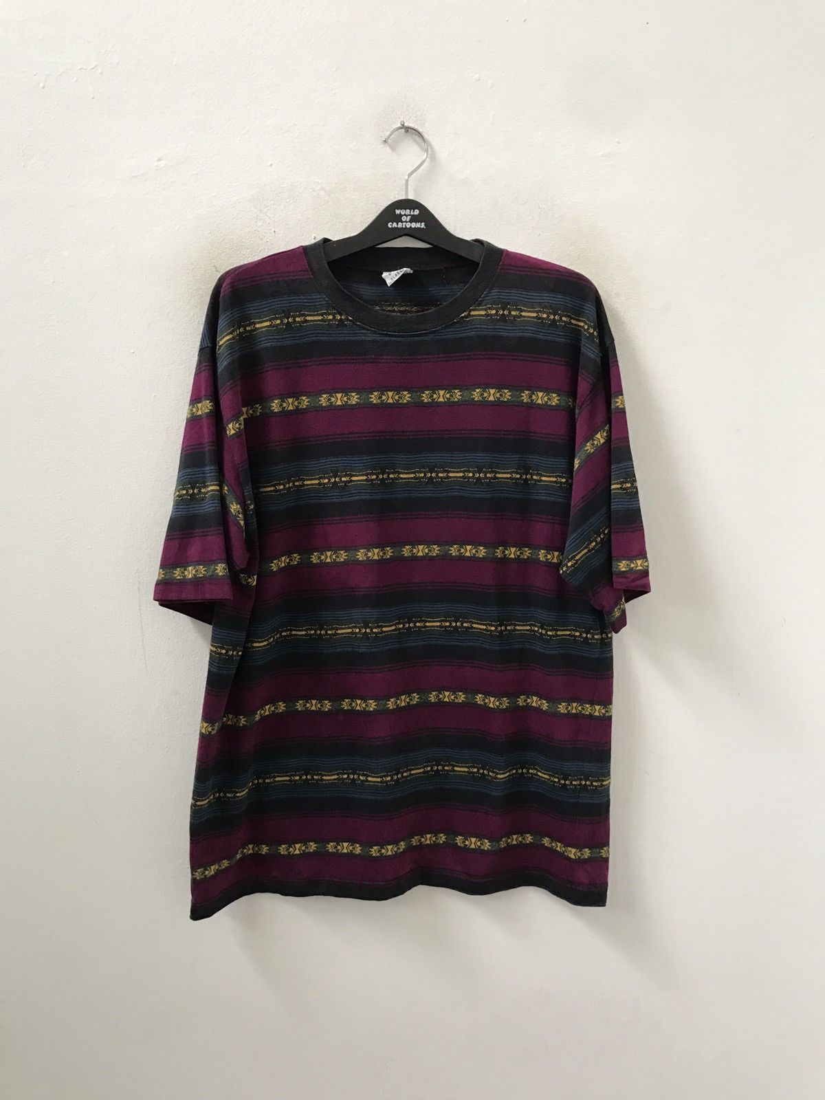 Anchor Blue Vintage 90s Anchor Blue Tribal Striped tees Size US XL / EU 56 / 4 - 2 Thumbnail