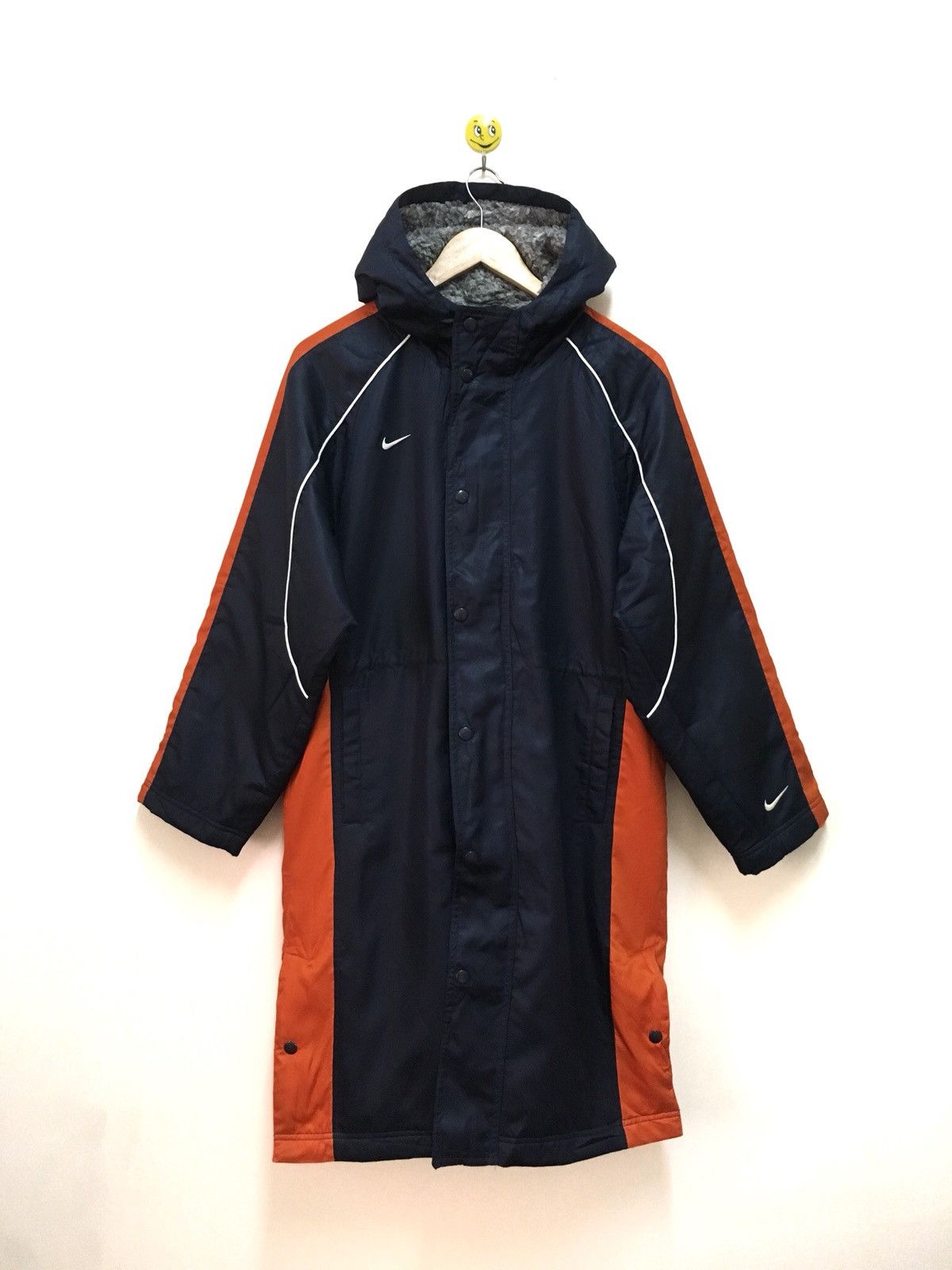 Nike × Vintage Nike Parkas Long Jackets Traning Button Zipper Hoodie Size US M / EU 48-50 / 2 - 2 Thumbnail