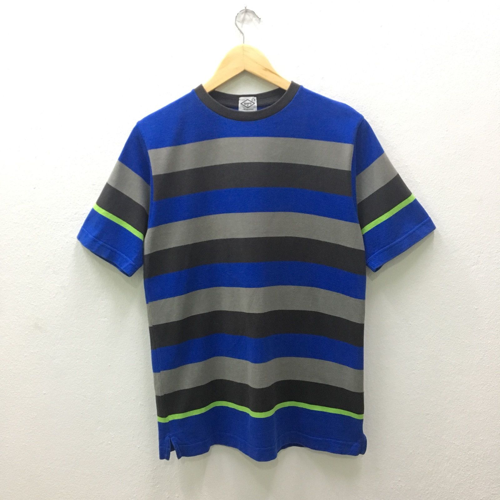 SHIPS Ships Japanese Brand Stripe T-shirts Made In Japan Size US M / EU 48-50 / 2 - 1 Thumbnail