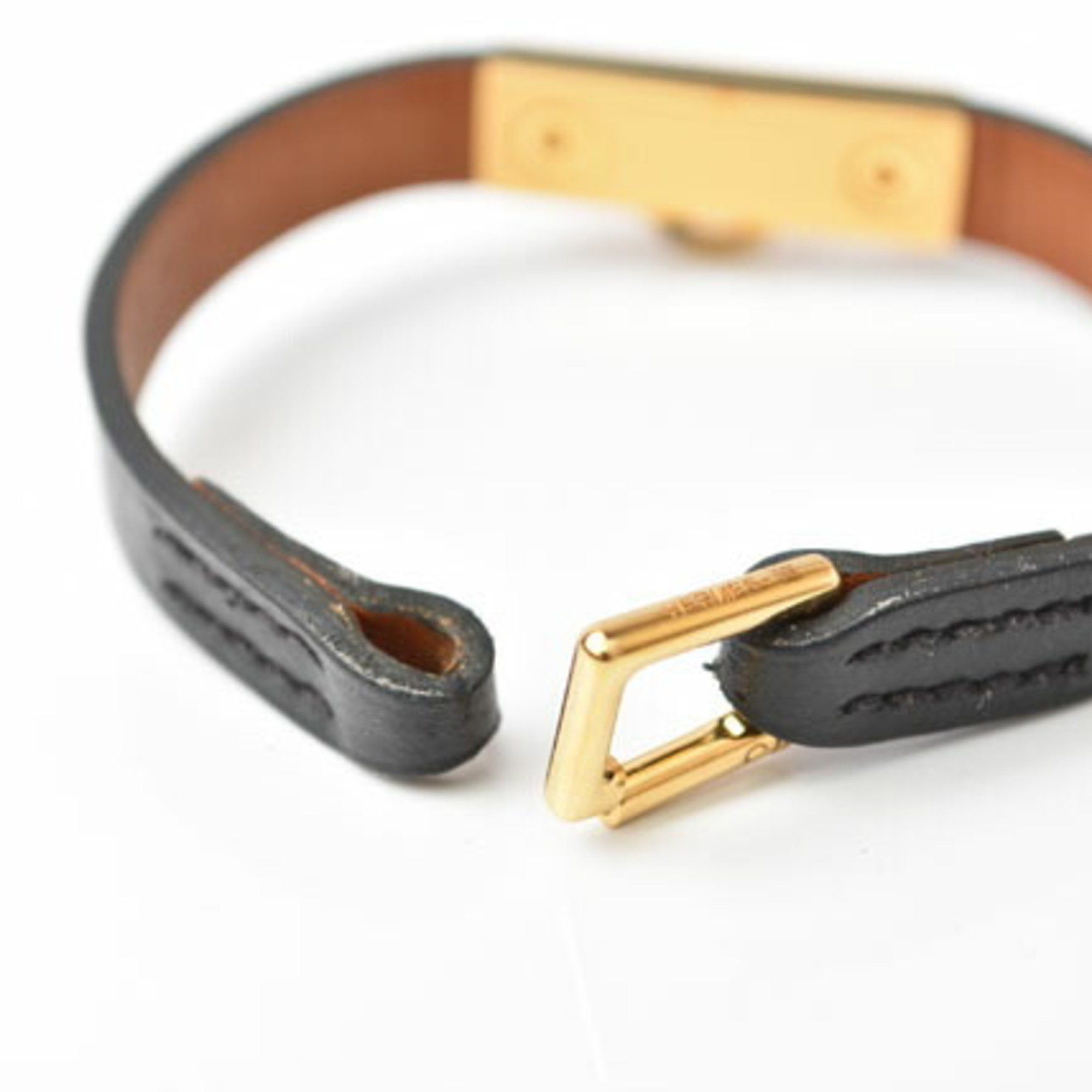 Hermes Hermes Bangle Bracelet HERMES Micro Rival Black Gold XS Size Size ONE SIZE - 5 Thumbnail