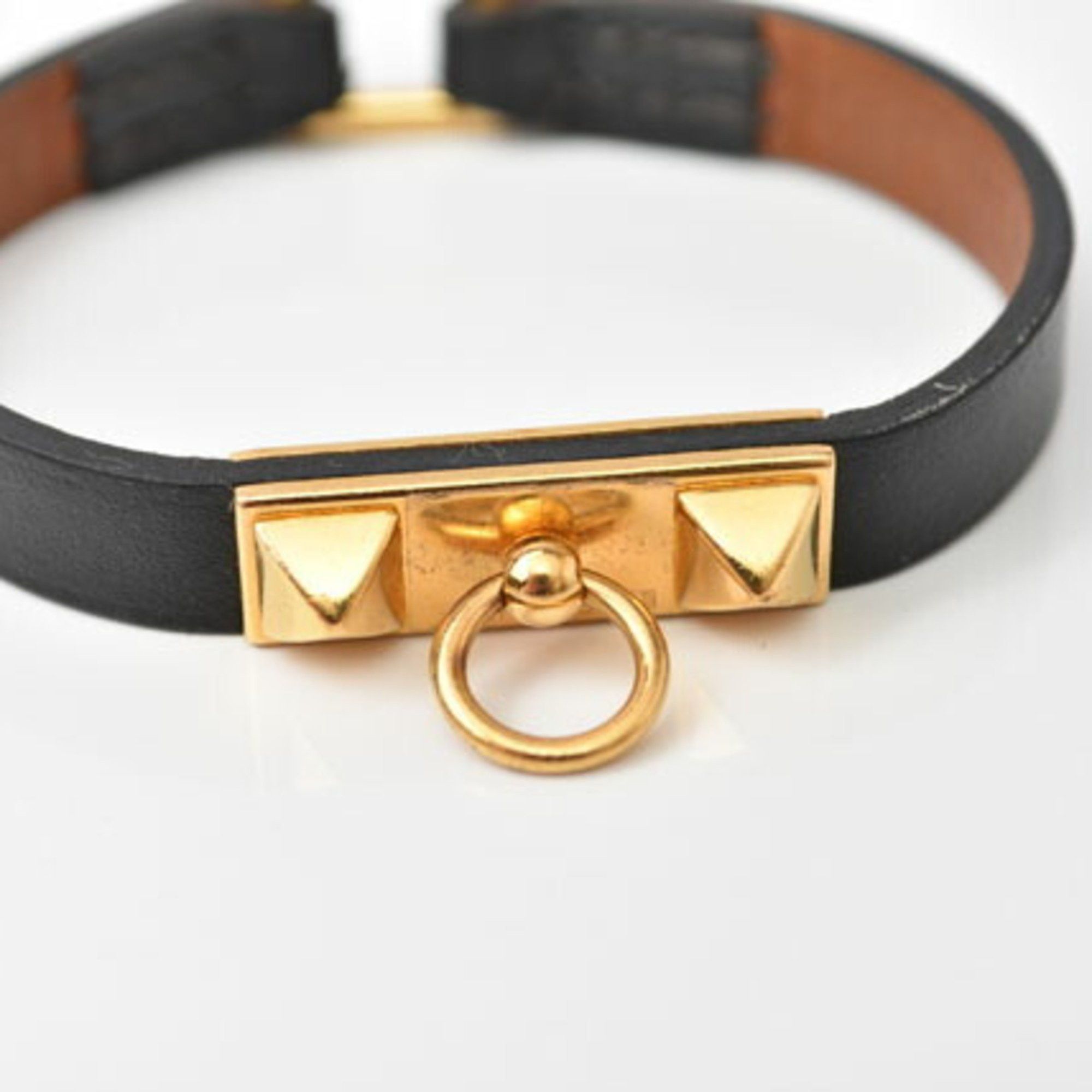 Hermes Hermes Bangle Bracelet HERMES Micro Rival Black Gold XS Size Size ONE SIZE - 6 Thumbnail