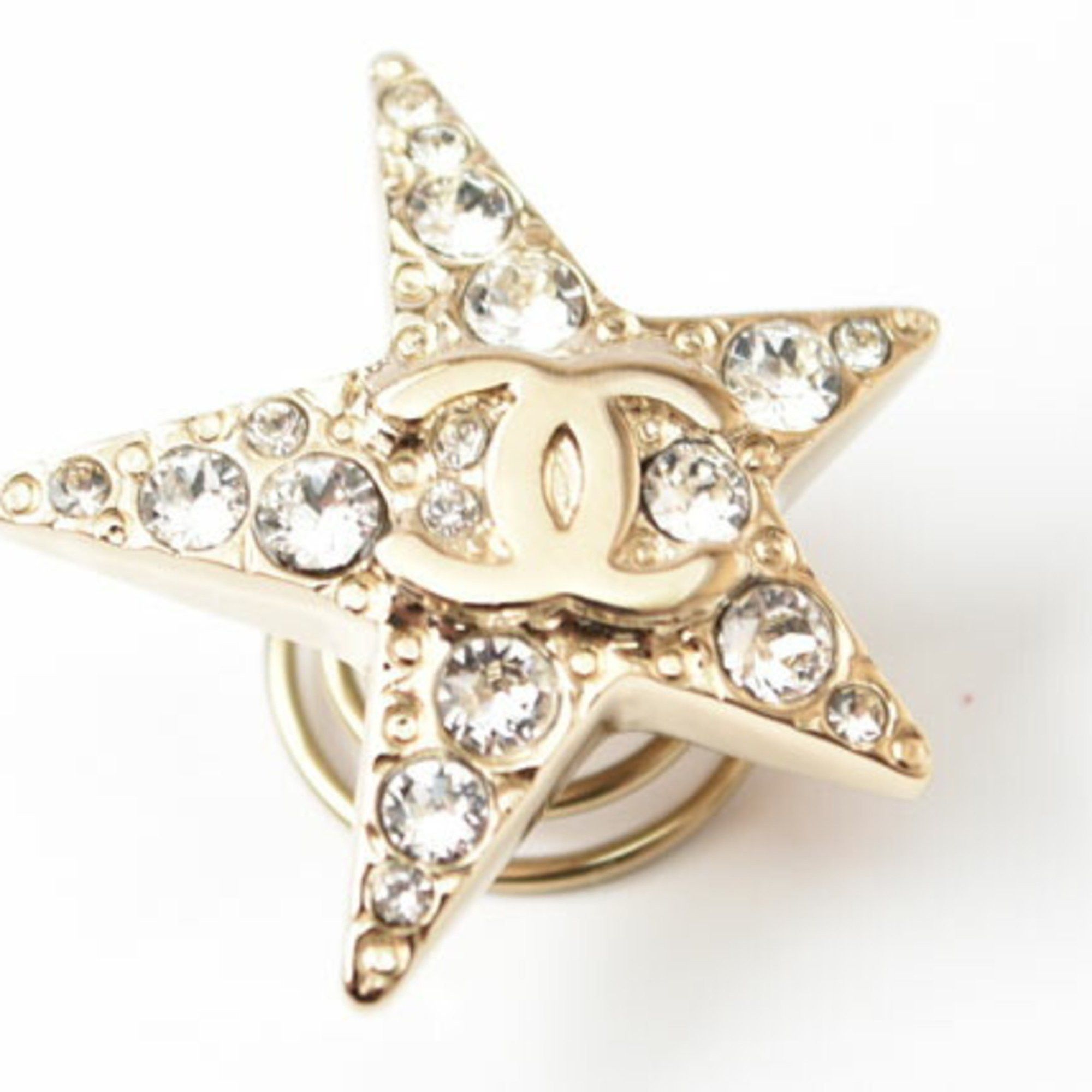 Chanel Chanel Hair CHANEL Rhinestone Coco Mark Star Gold Size ONE SIZE - 2 Thumbnail