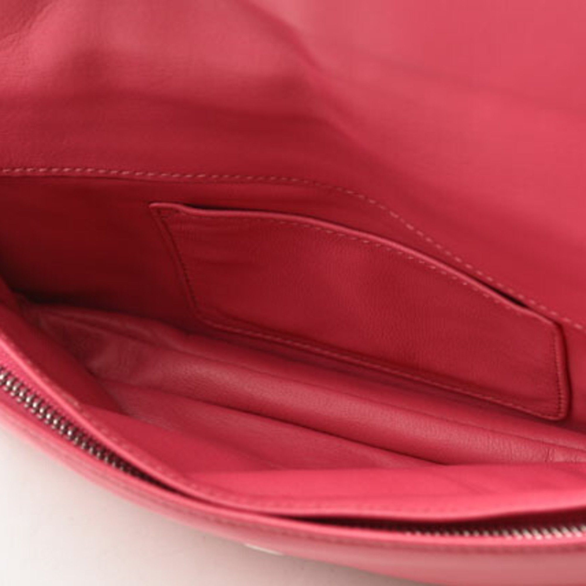 Loewe LOEWE Clutch Bag Second Pouch Lamb Leather Anagram Fuchsia Size ONE SIZE - 12 Thumbnail