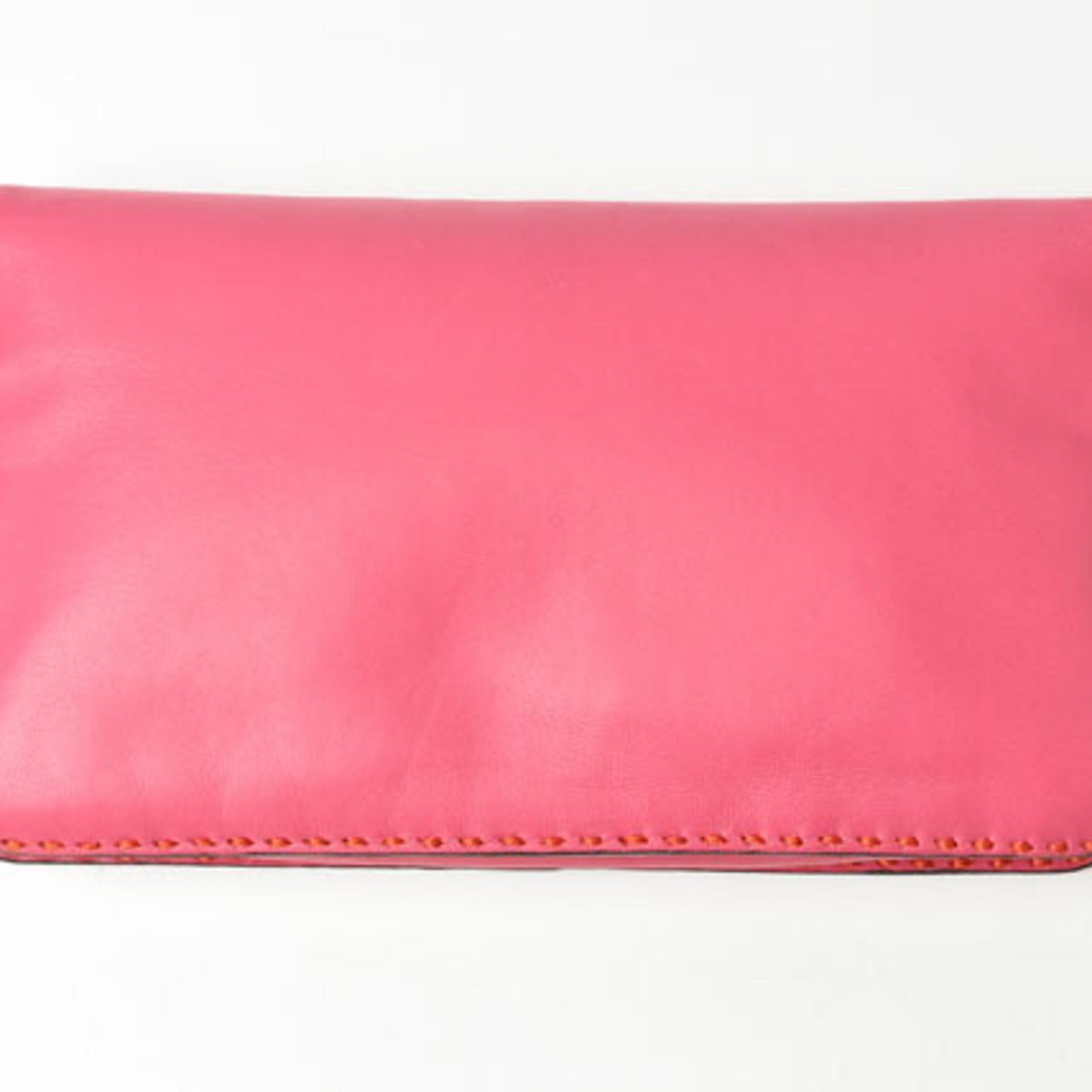Loewe LOEWE Clutch Bag Second Pouch Lamb Leather Anagram Fuchsia Size ONE SIZE - 5 Thumbnail