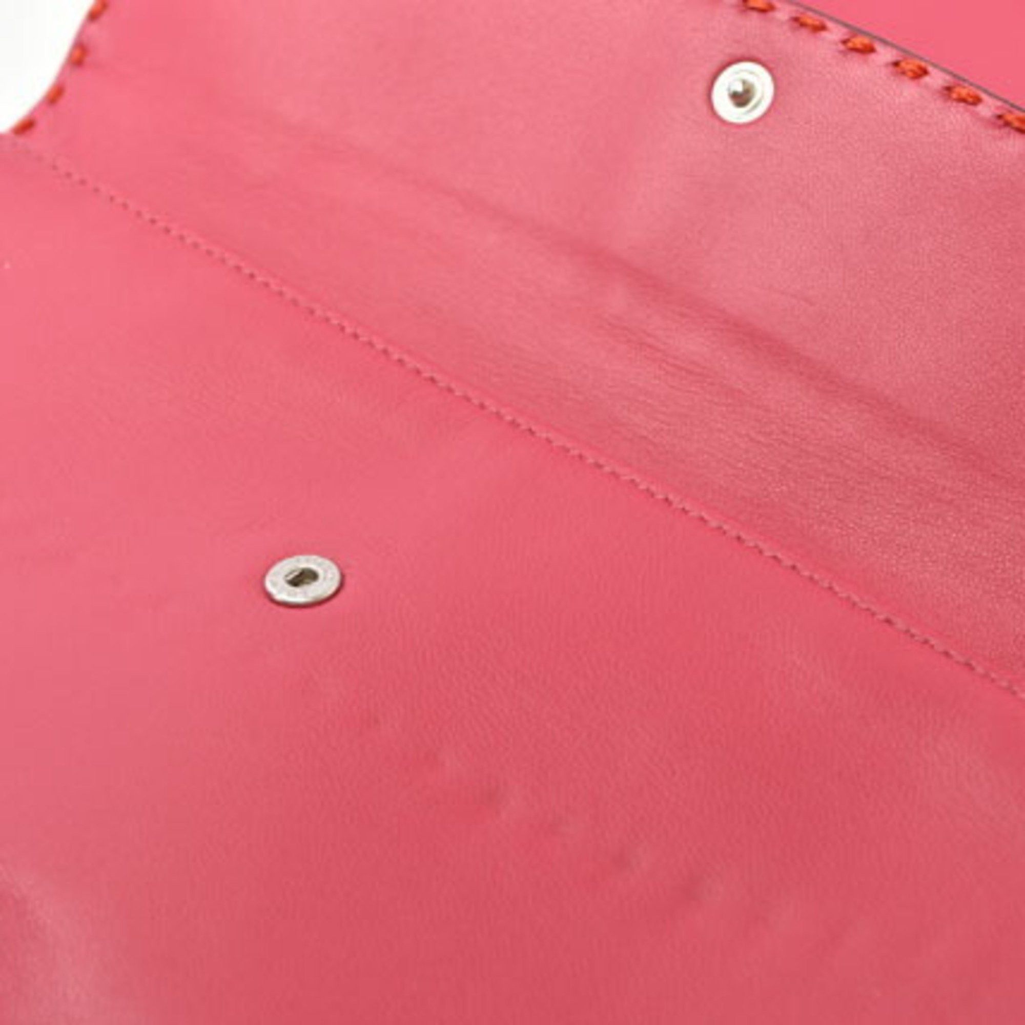 Loewe LOEWE Clutch Bag Second Pouch Lamb Leather Anagram Fuchsia Size ONE SIZE - 11 Thumbnail
