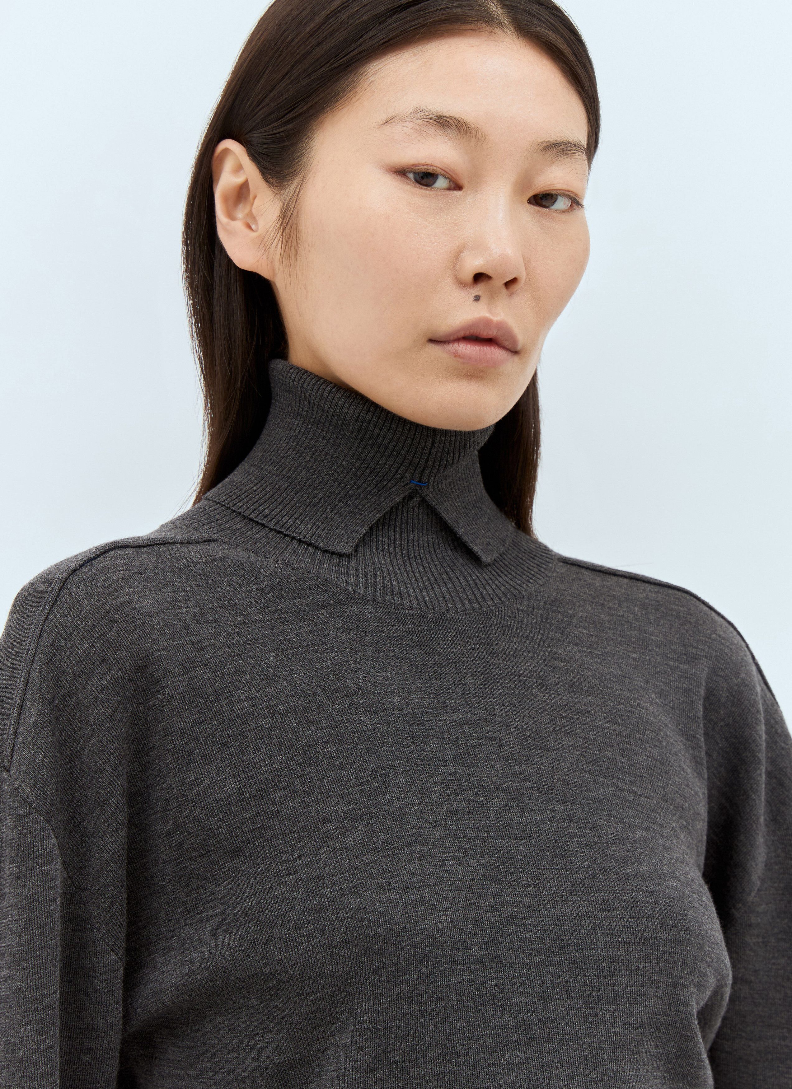 Burberry Wool High Neck Sweater Size L / US 10 / IT 46 - 5 Thumbnail