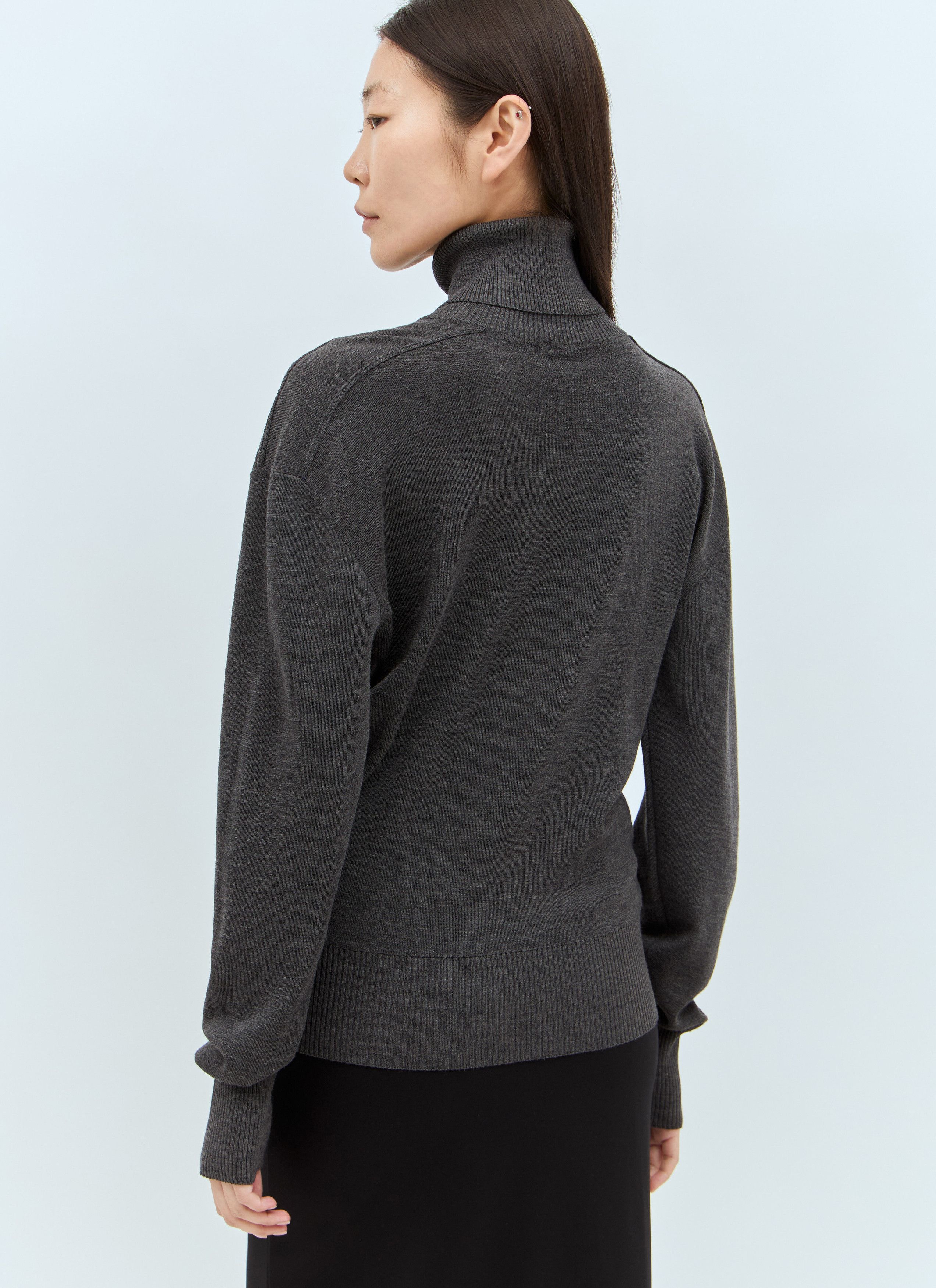 Burberry Wool High Neck Sweater Size L / US 10 / IT 46 - 6 Thumbnail