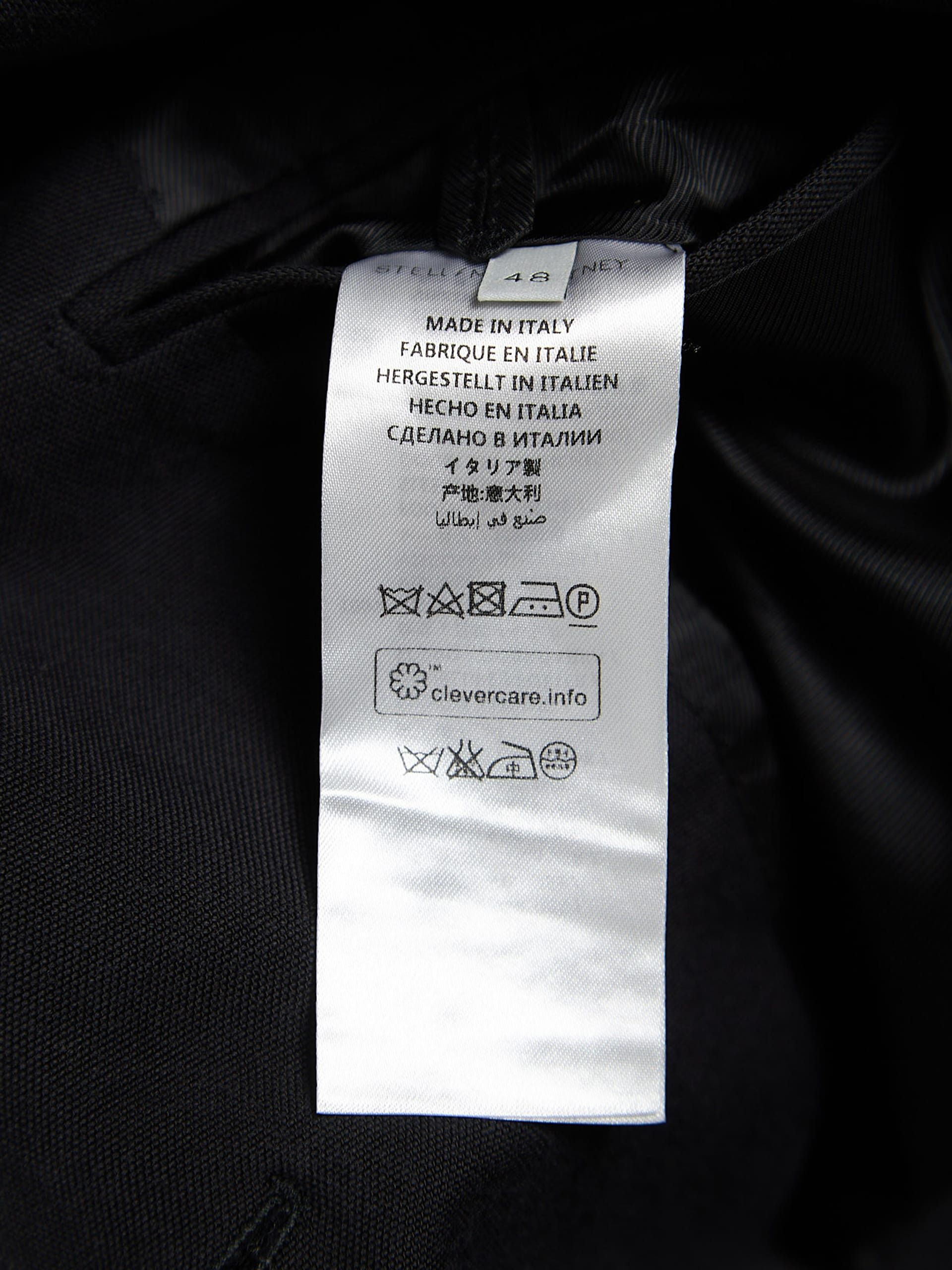 Stella McCartney Black Double Breasted Viscose and Cotton Blend Blazer Jacket Size US M / EU 48-50 / 2 - 4 Thumbnail