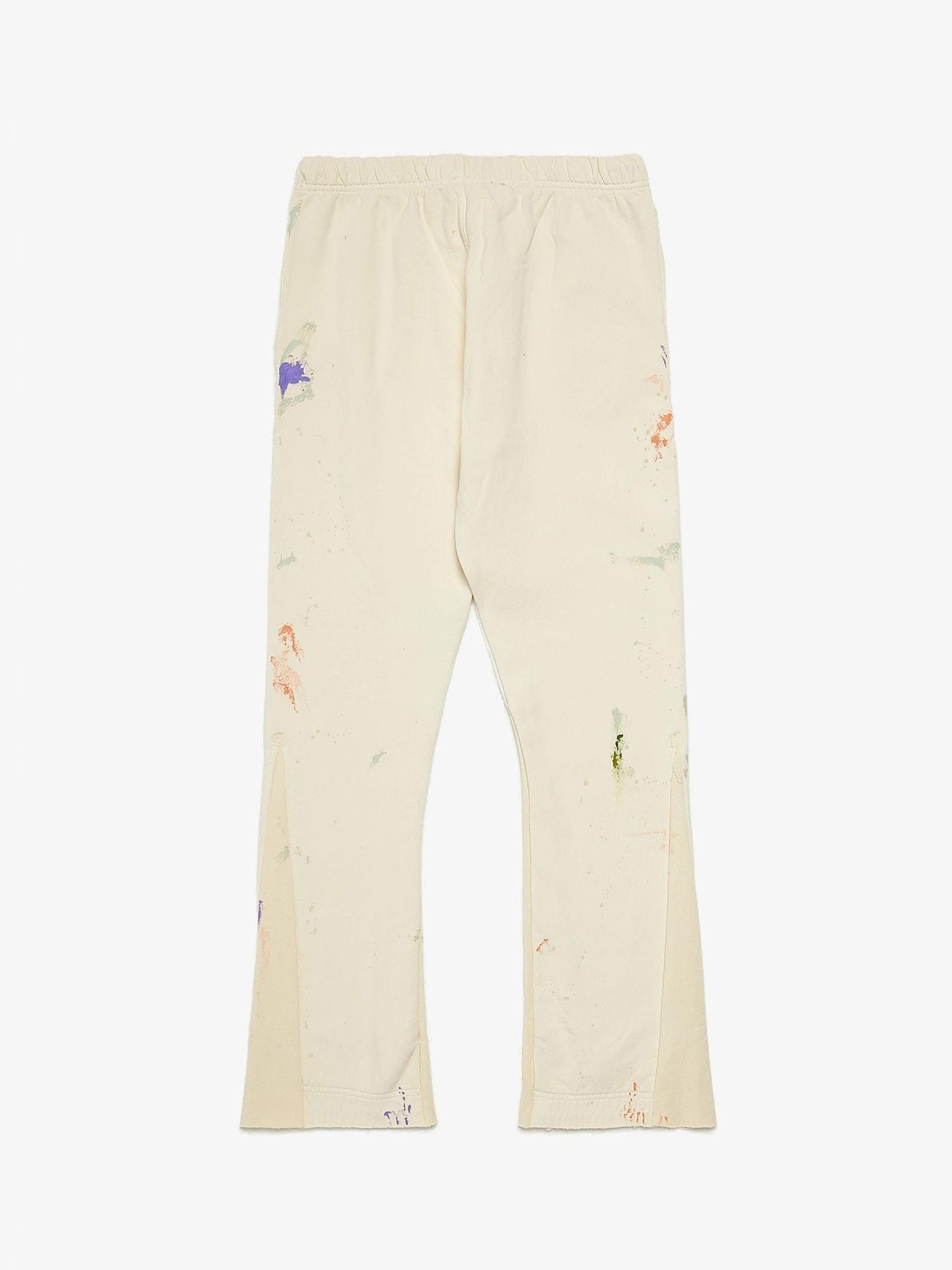 Gallery Dept. Beige Logo Printed Painted Cotton Sweatpants Size US 34 / EU 50 - 2 Thumbnail