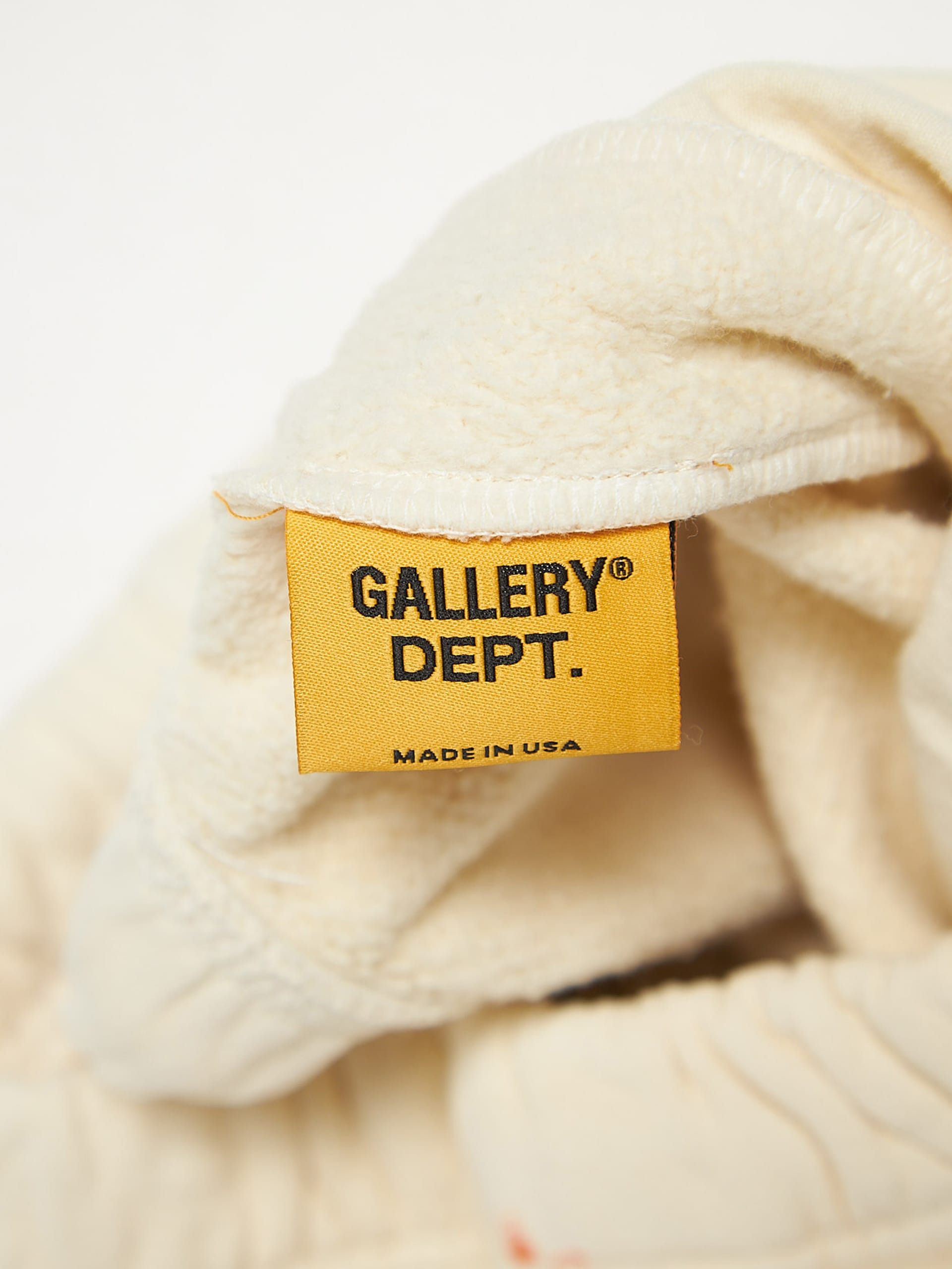 Gallery Dept. Beige Logo Printed Painted Cotton Sweatpants Size US 34 / EU 50 - 4 Thumbnail