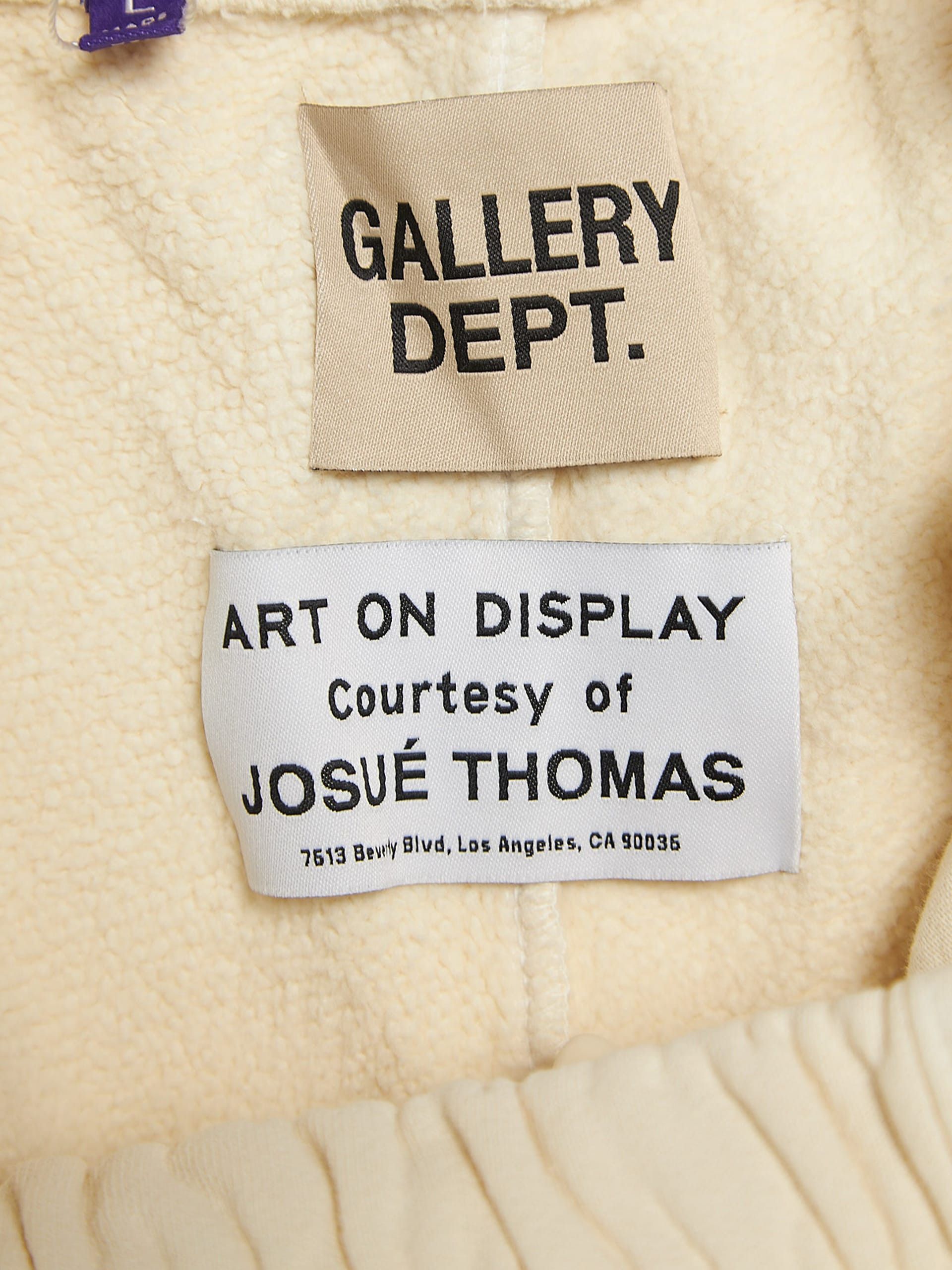 Gallery Dept. Beige Logo Printed Painted Cotton Sweatpants Size US 34 / EU 50 - 6 Thumbnail