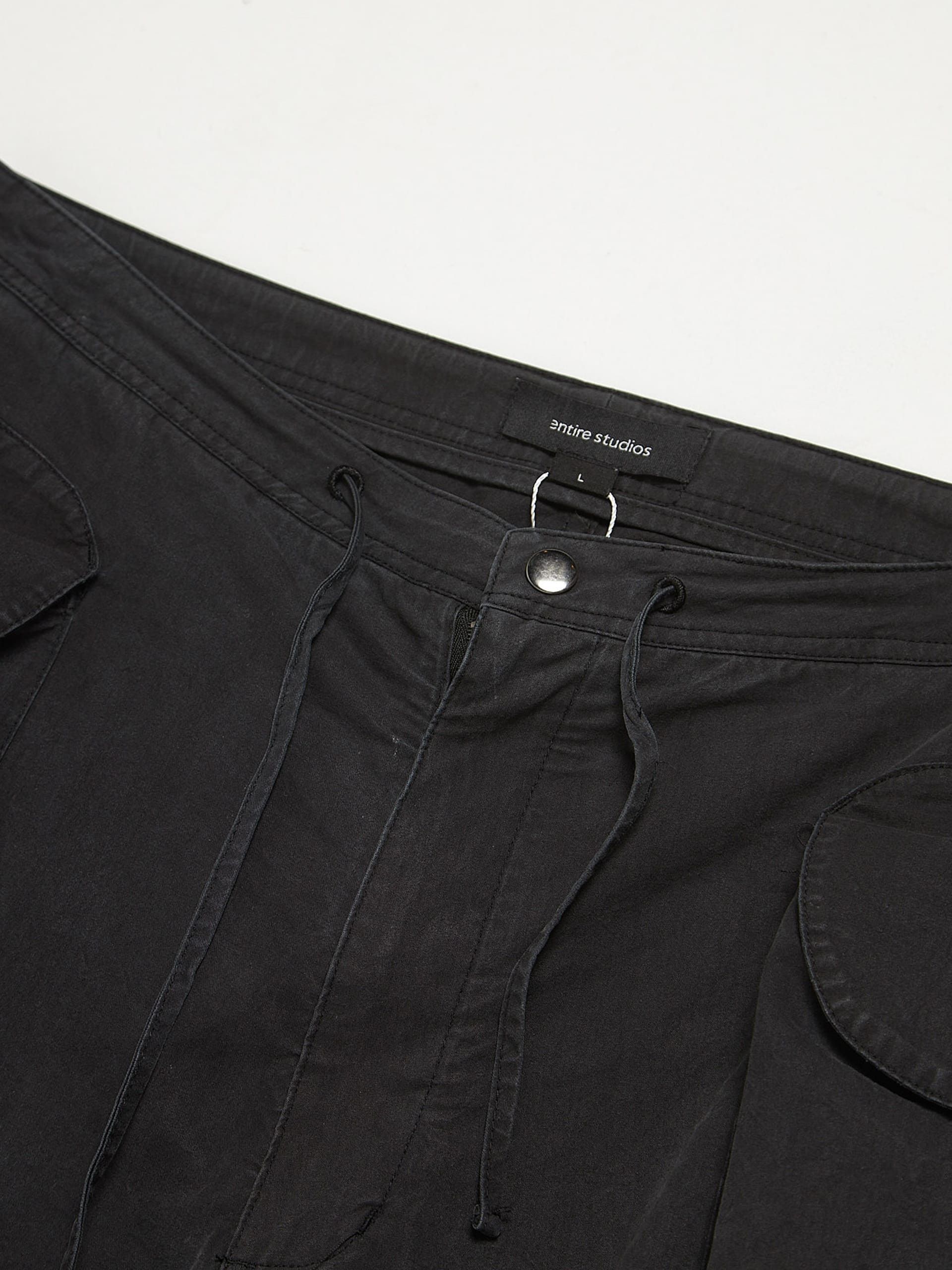 Entire Studios Black Cargo Buttoned Cotton Pants Size US 34 / EU 50 - 3 Thumbnail