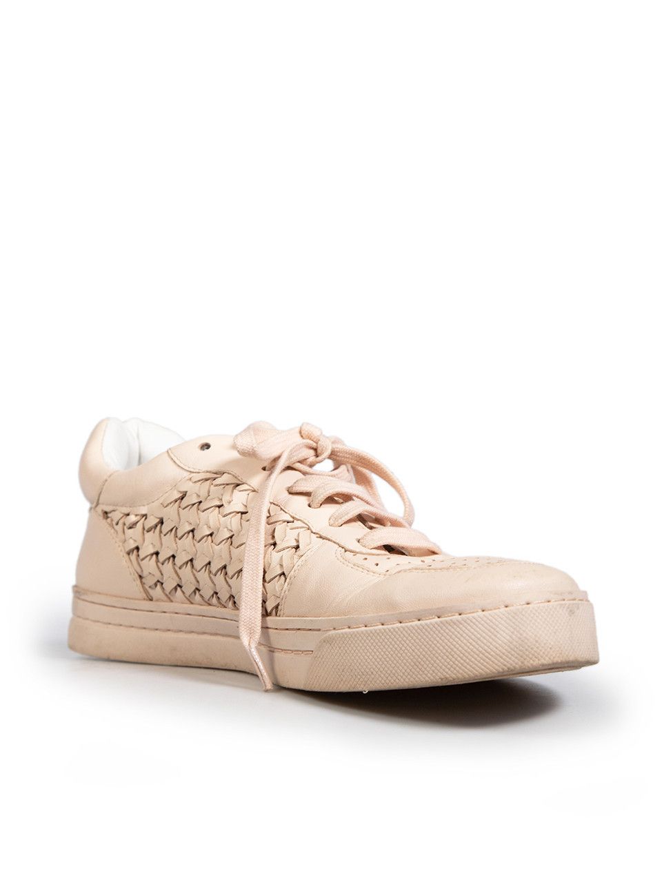 Zimmermann Pink Leather Woven Trainers Size US 11 / IT 41 - 2 Thumbnail