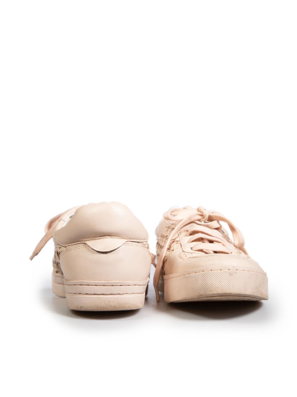 Zimmermann Pink Leather Woven Trainers Size US 11 / IT 41 - 3 Thumbnail