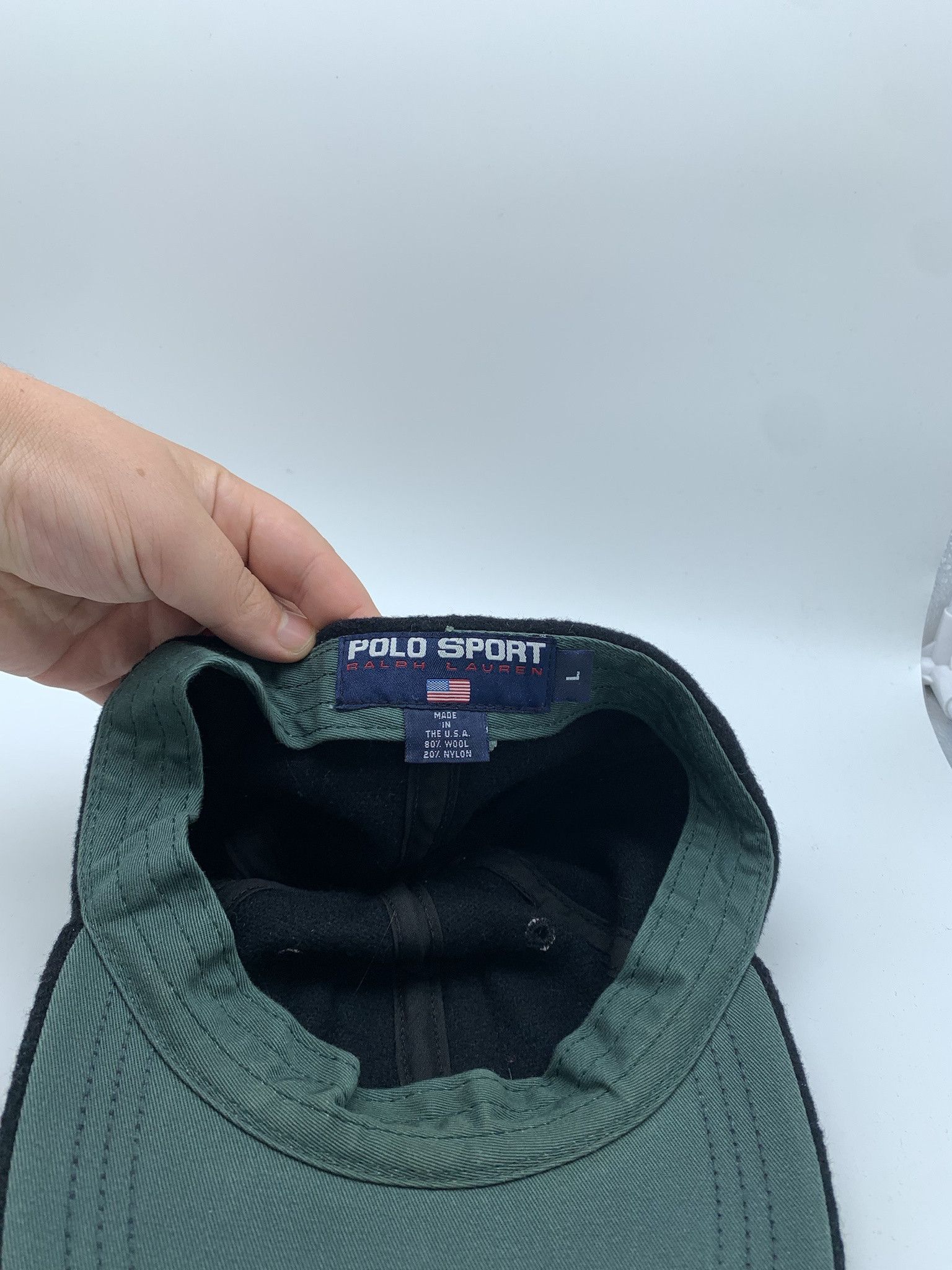 Polo Ralph Lauren × Vintage Vintage 1990s Polo Ralph lauren Wool Crest Very Rare Cap Size L Size ONE SIZE - 5 Thumbnail