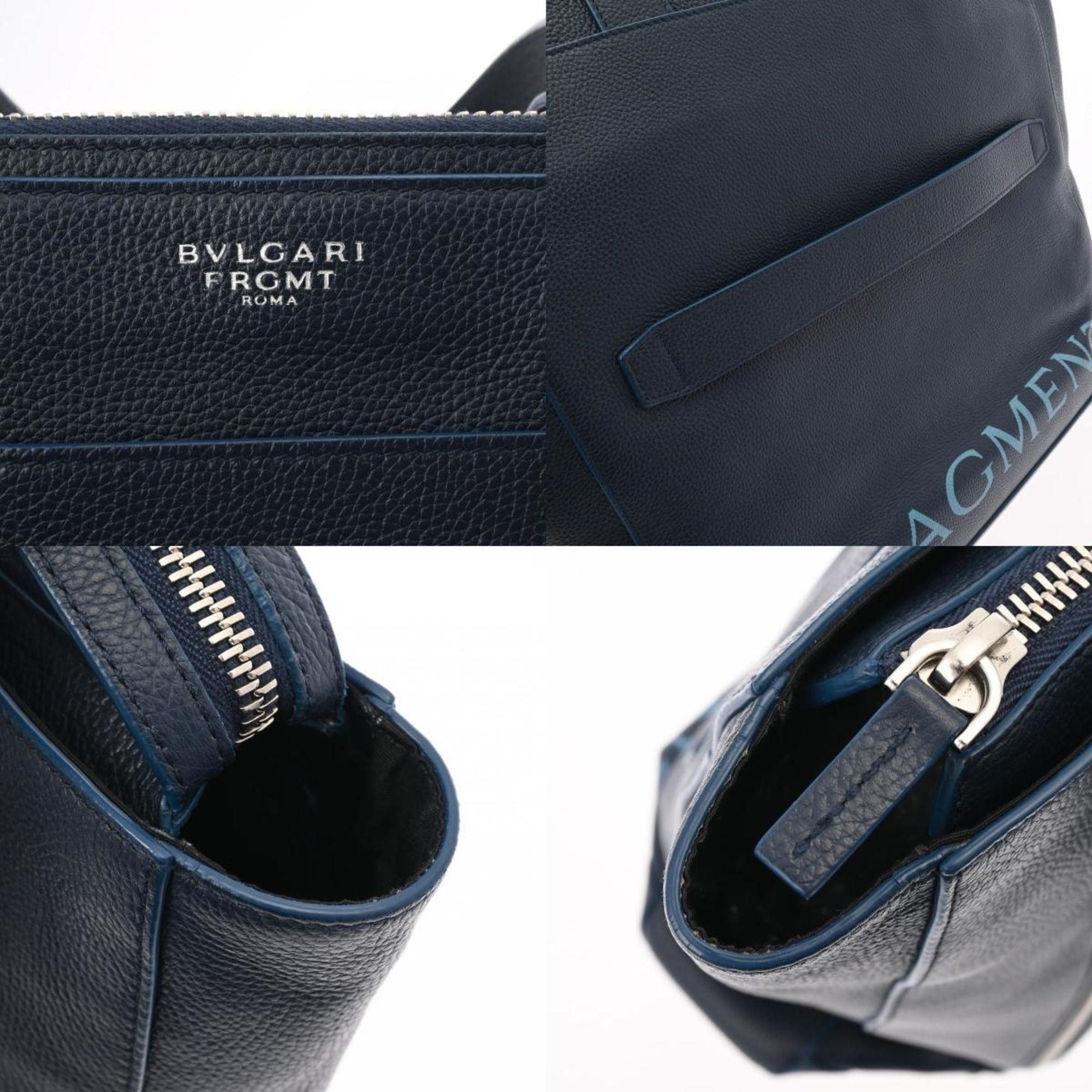 Bvlgari BVLGARI Fragment Collaboration Dark Blue Men's Leather Tote Bag Size ONE SIZE - 10 Thumbnail