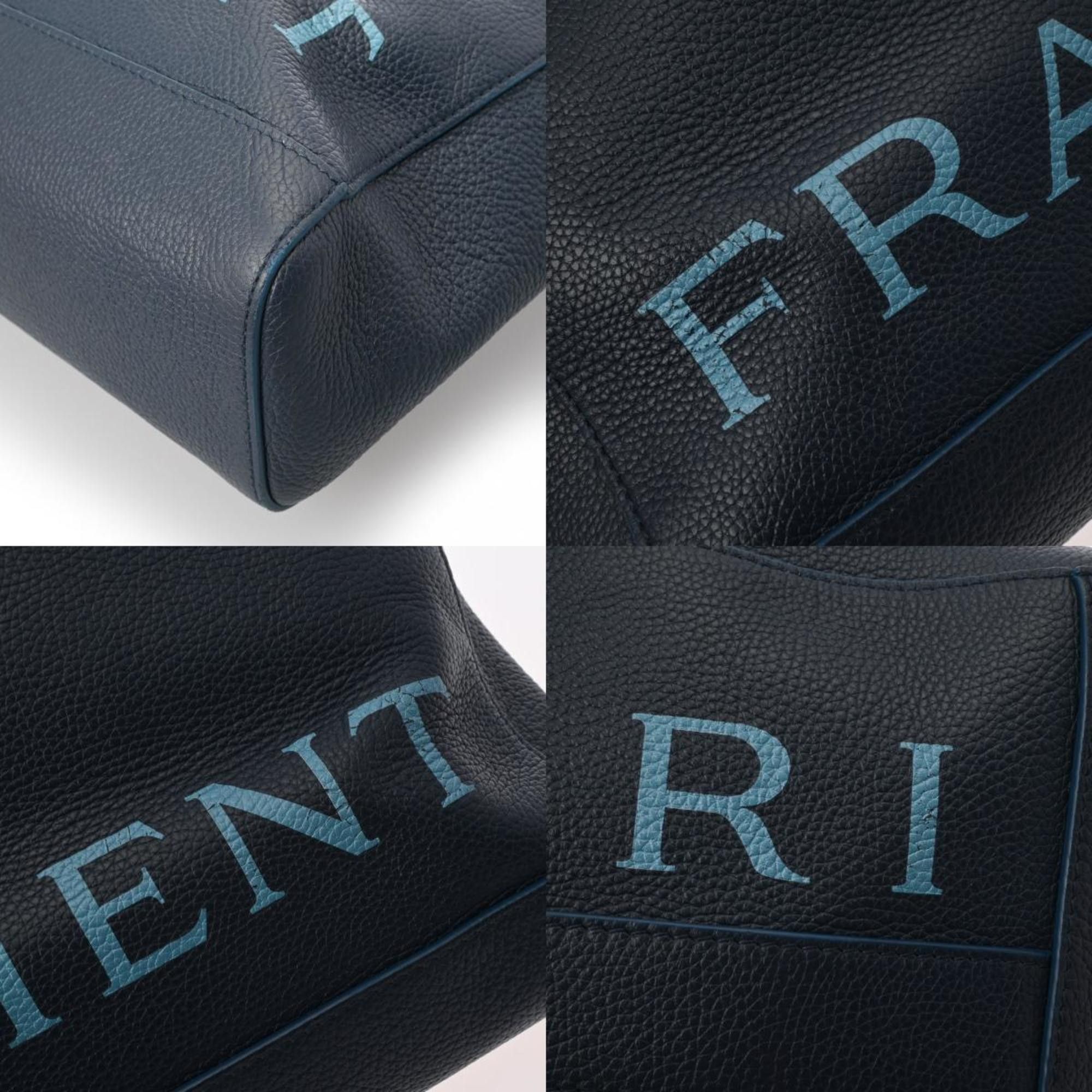 Bvlgari BVLGARI Fragment Collaboration Dark Blue Men's Leather Tote Bag Size ONE SIZE - 9 Thumbnail