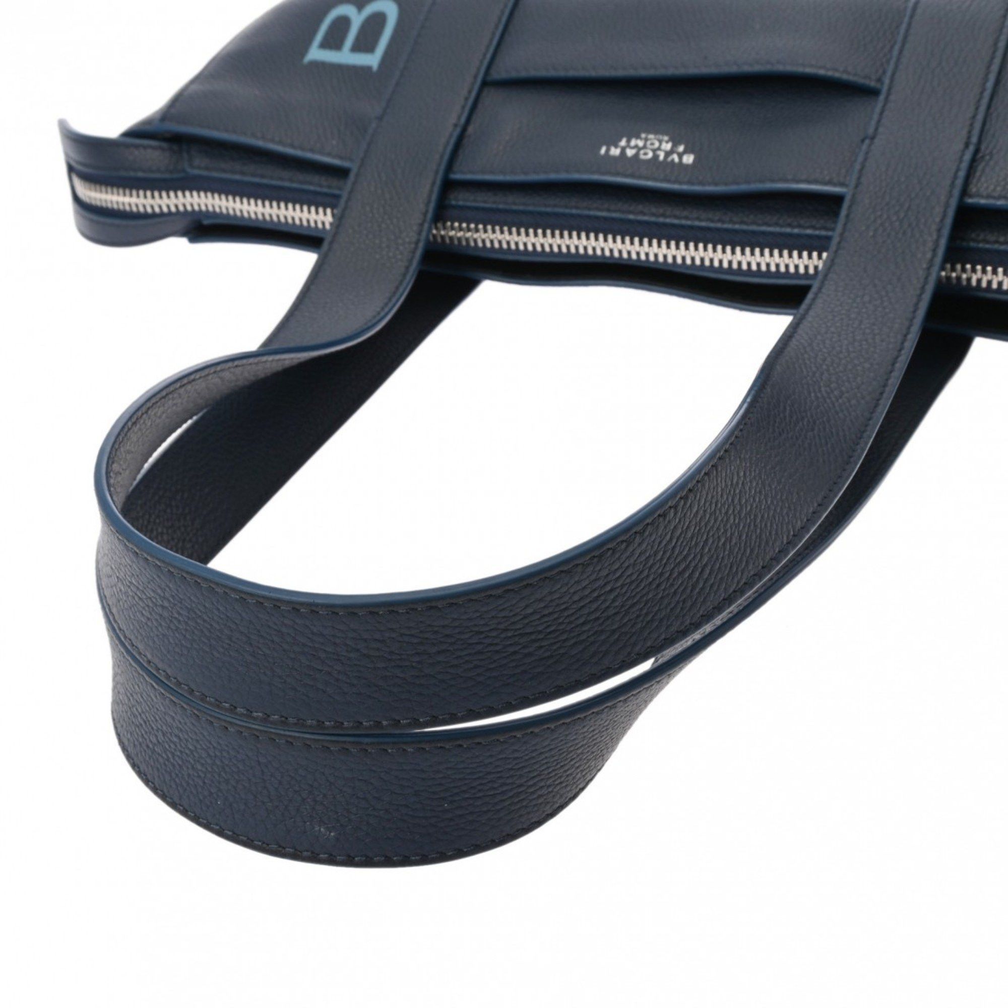 Bvlgari BVLGARI Fragment Collaboration Dark Blue Men's Leather Tote Bag Size ONE SIZE - 3 Thumbnail