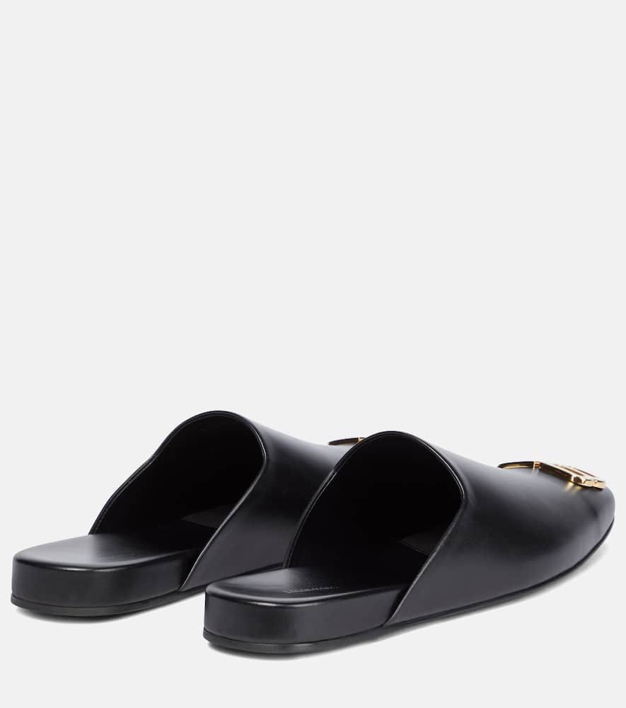 Balenciaga Cosy BB Leather Mules with gold logo Size US 12 / IT 42 - 2 Thumbnail