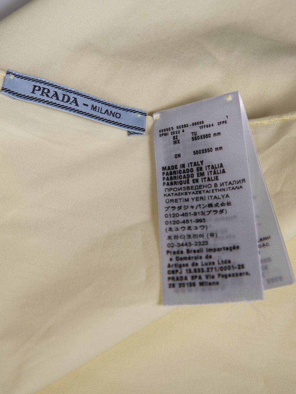 Prada Yellow FW22 Square Scarf Size ONE SIZE - 7 Thumbnail