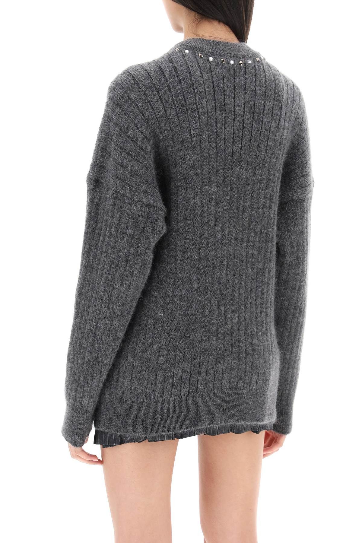Alessandra Rich ALESSANDRA RICH Cardigan With Studs And Crystals Size XS / US 0-2 / IT 36-38 - 3 Thumbnail