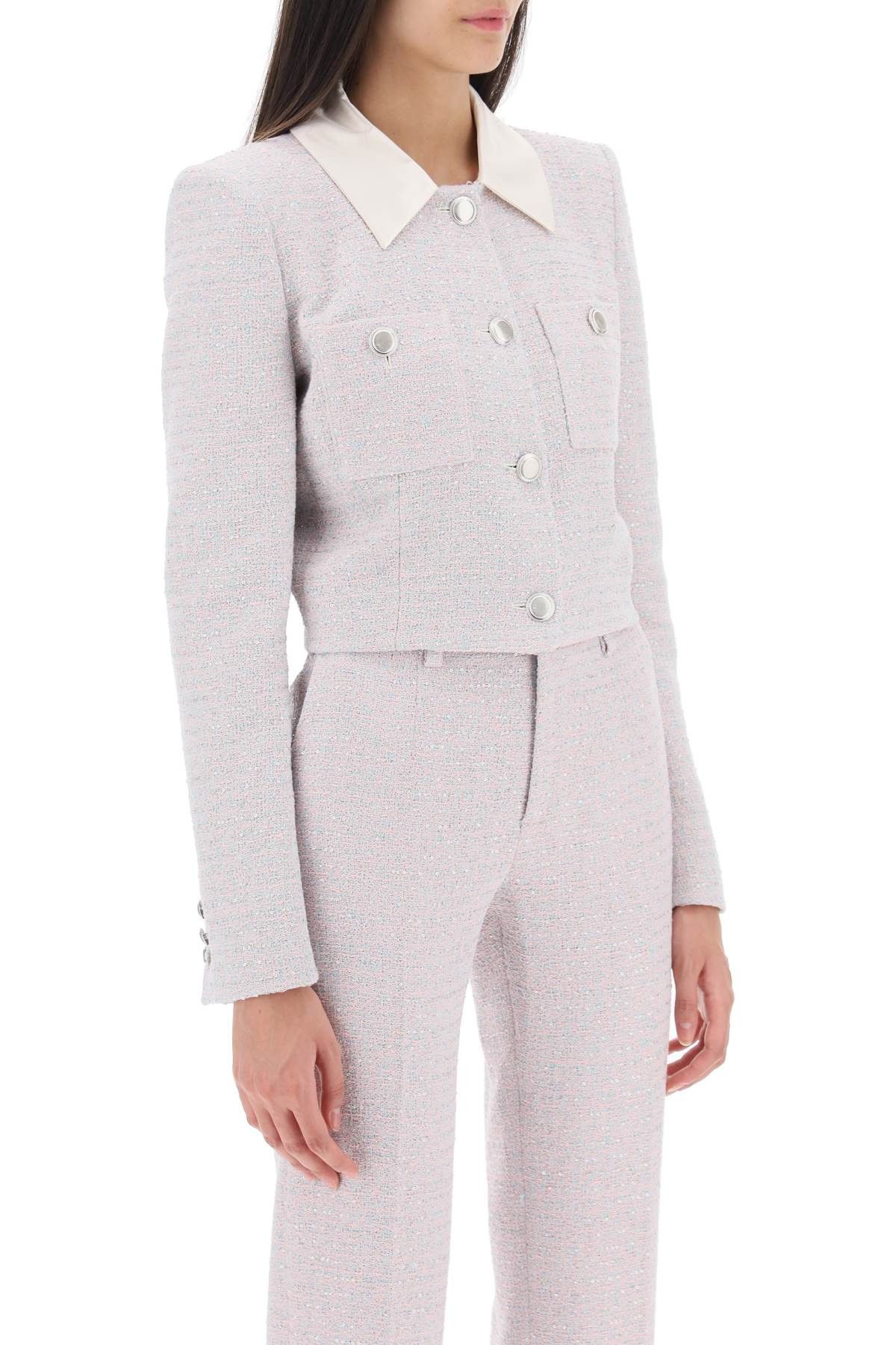 Alessandra Rich ALESSANDRA RICH Cropped Jacket In Tweed Boucle' Size S / US 4 / IT 40 - 2 Thumbnail