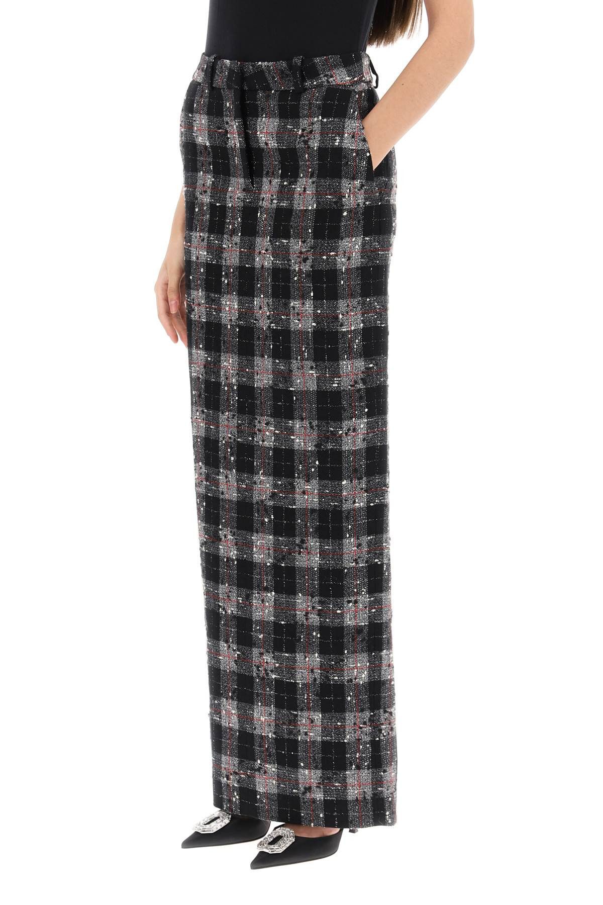 Alessandra Rich ALESSANDRA RICH Maxi Skirt In Boucle' Fabric With Check Motif Size 26" / US 2 / IT 38 - 4 Thumbnail