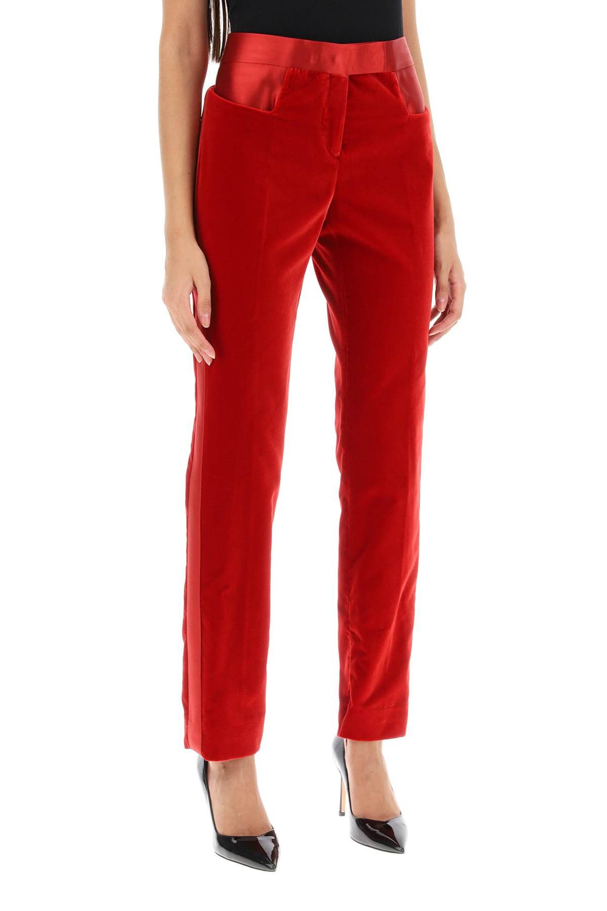 Tom Ford TOM FORD Velvet Pants With Satin Bands Size 27" / US 4 / IT 40 - 2 Thumbnail