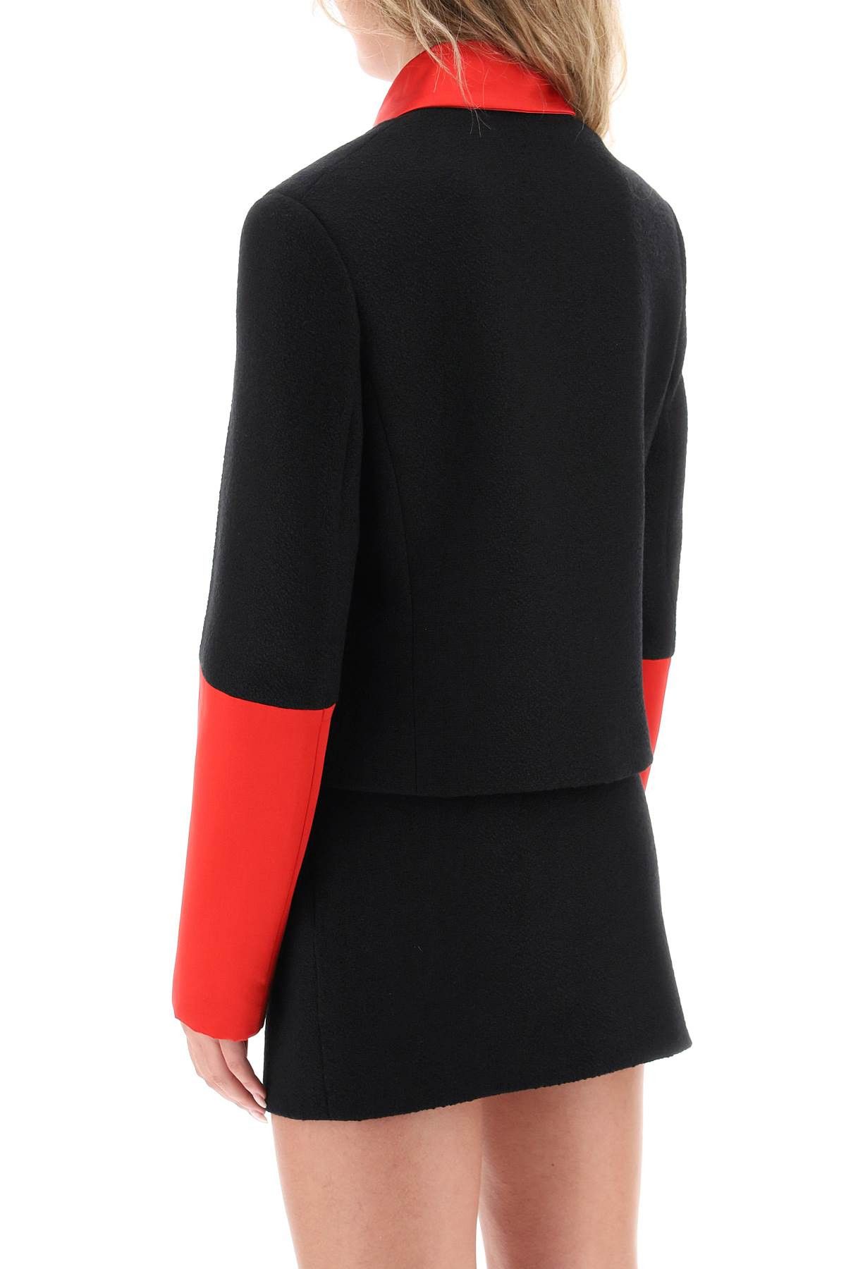 Salvatore Ferragamo FERRAGAMO Cropped Jacket In Tweed With Satin Detailing Size S / US 4 / IT 40 - 3 Thumbnail