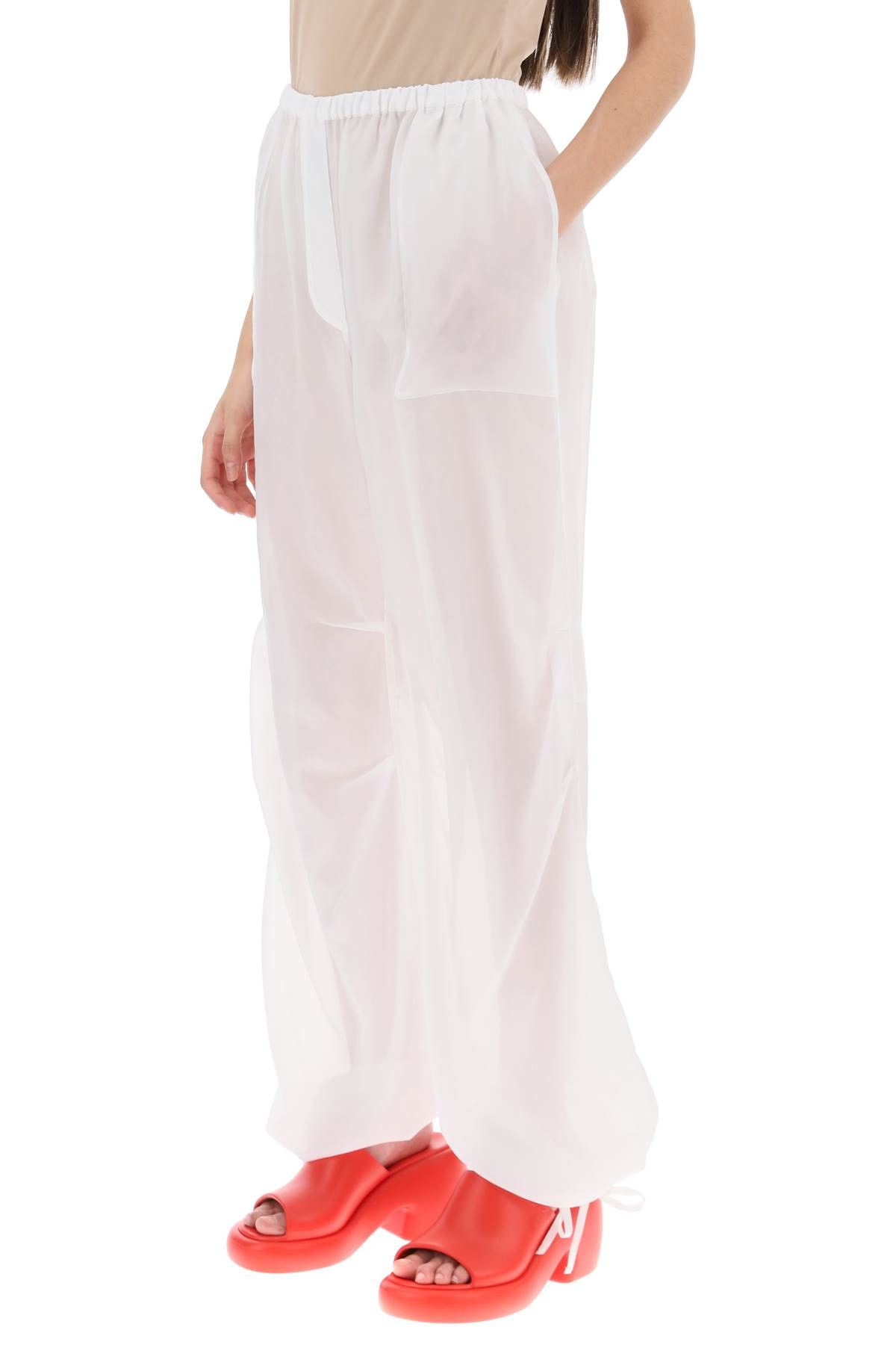 Salvatore Ferragamo FERRAGAMO Baggy Pants In Organza Size 26" / US 2 / IT 38 - 4 Thumbnail