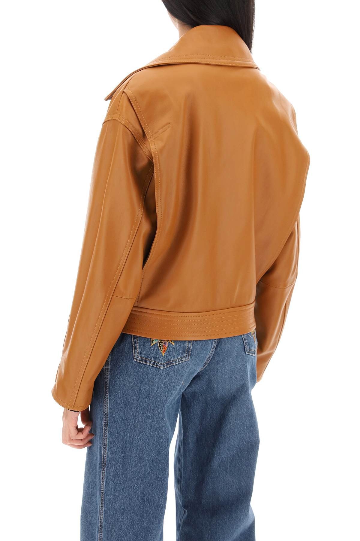 Versace VERSACE Biker Jacket In Leather Size S / US 4 / IT 40 - 3 Thumbnail