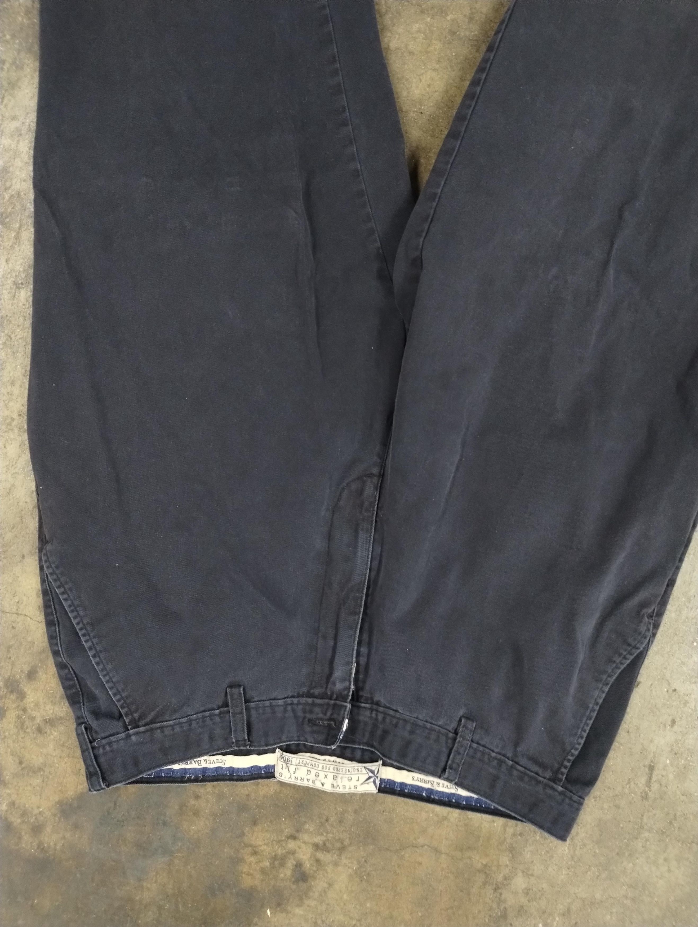 Vintage Vintage Steve&Barrys Navy Khakis (Missing Button) Size US 33 - 3 Thumbnail
