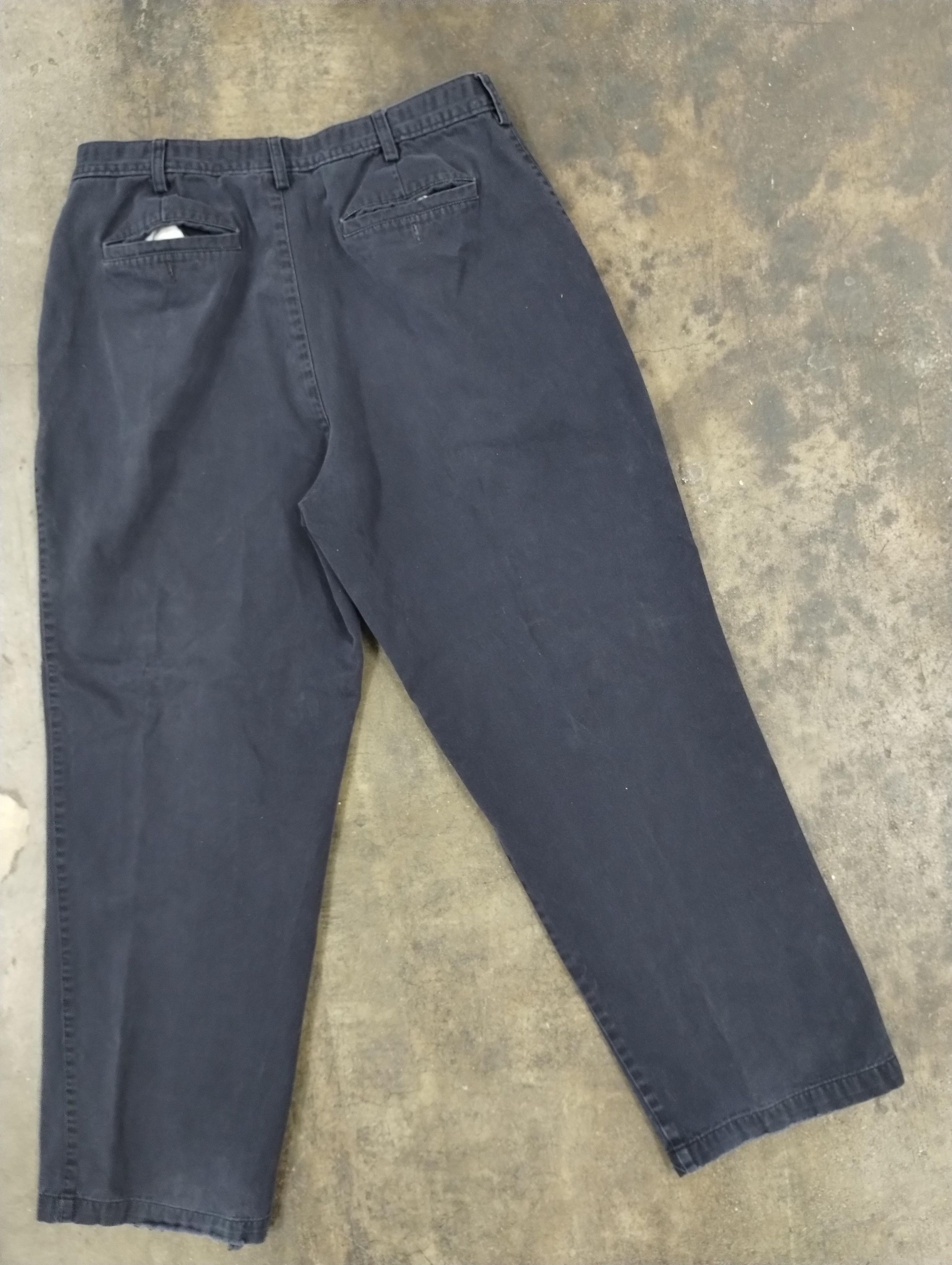 Vintage Vintage Steve&Barrys Navy Khakis (Missing Button) Size US 33 - 5 Thumbnail