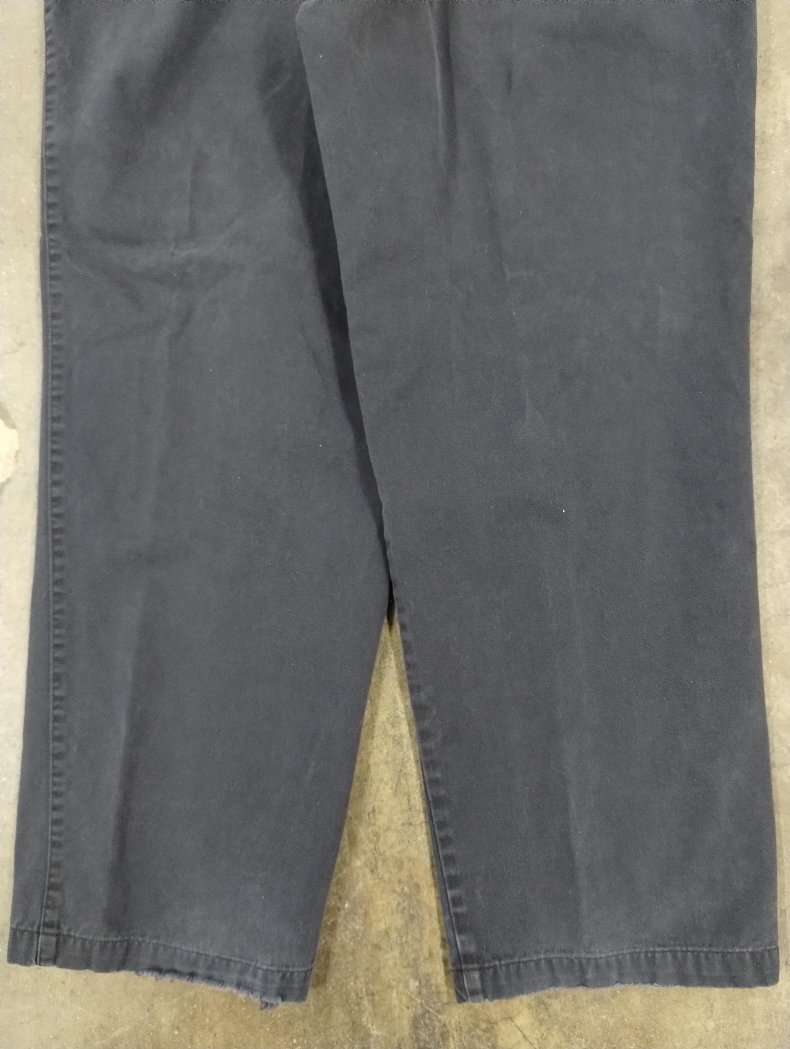 Vintage Vintage Steve&Barrys Navy Khakis (Missing Button) Size US 33 - 6 Thumbnail