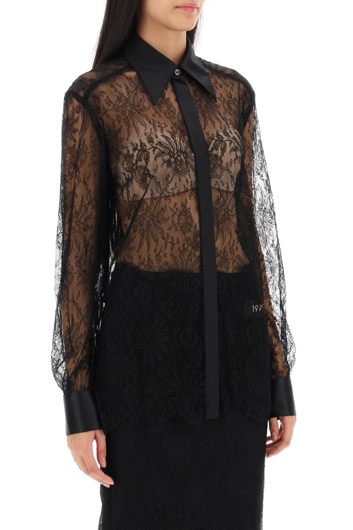 Dolce & Gabbana DOLCE & GABBANA Chantilly Lace Shirt Size S / US 4 / IT 40 - 2 Thumbnail